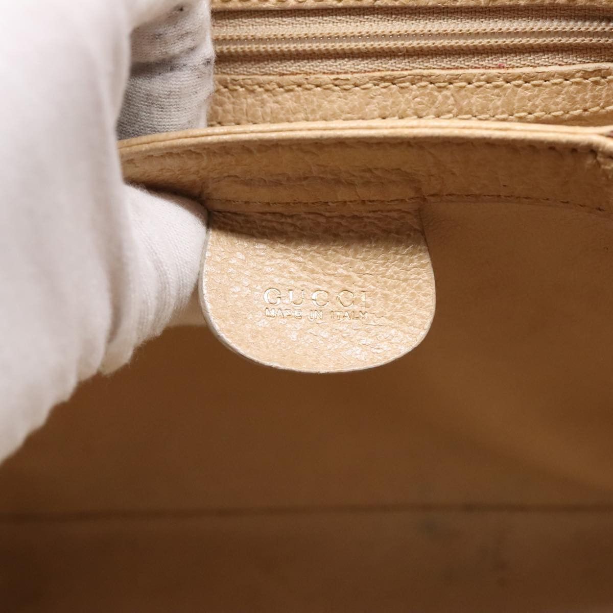 Gucci Bamboo Beige Leather Handbag (Pre-Owned) Size ONE SIZE - 12 Thumbnail