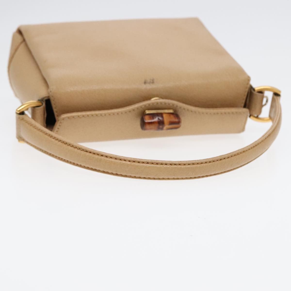 Gucci Bamboo Beige Leather Handbag (Pre-Owned) Size ONE SIZE - 5 Thumbnail