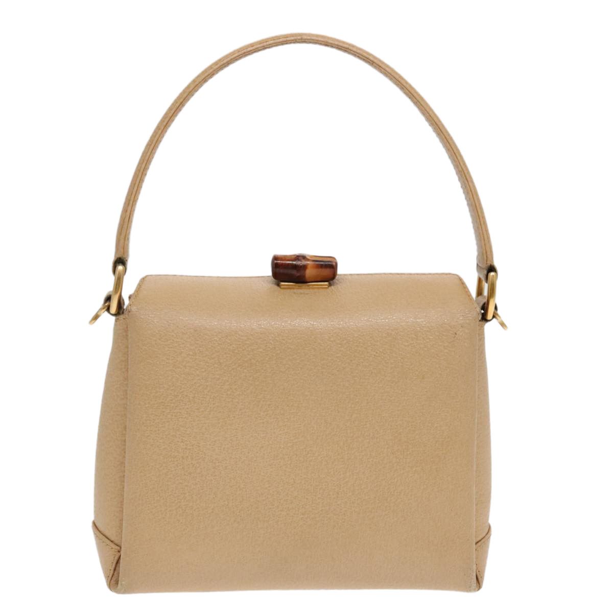 Gucci Bamboo Beige Leather Handbag (Pre-Owned) Size ONE SIZE - 2 Thumbnail