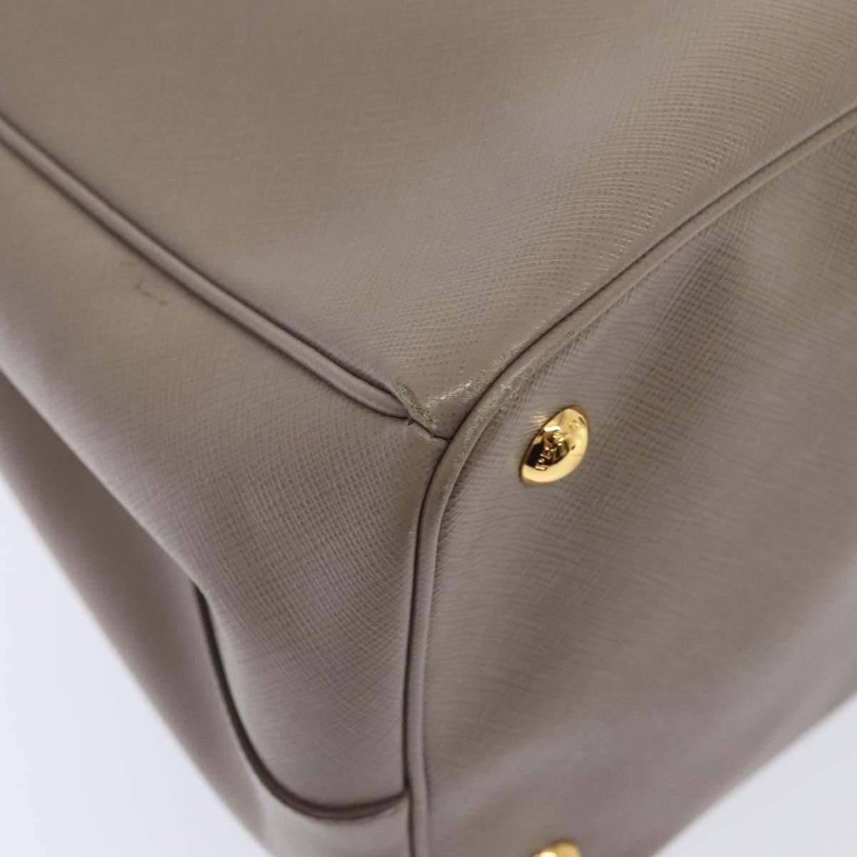 Prada Saffiano Beige Leather Handbag (Pre-Owned) Size ONE SIZE - 10 Thumbnail