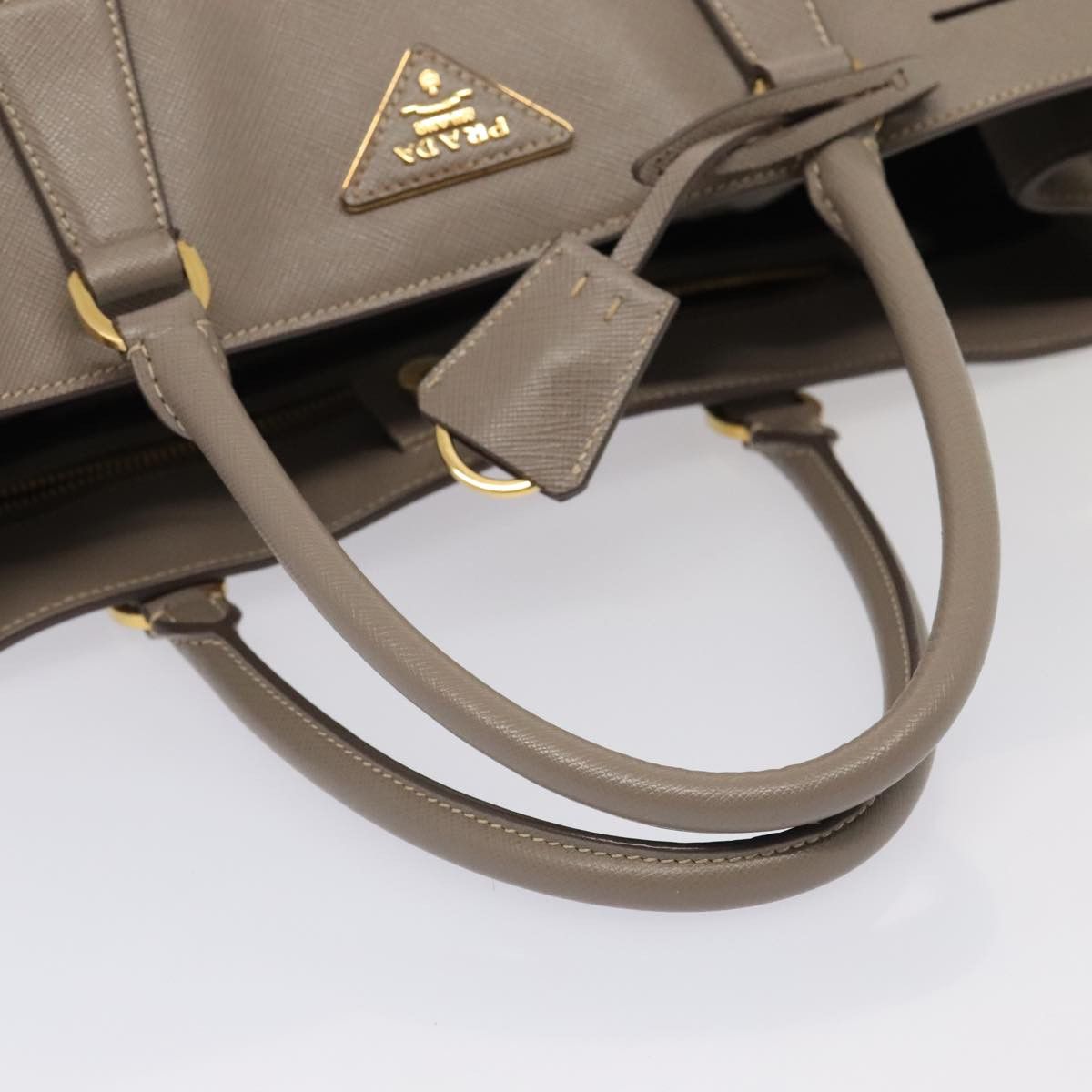 Prada Saffiano Beige Leather Handbag (Pre-Owned) Size ONE SIZE - 5 Thumbnail