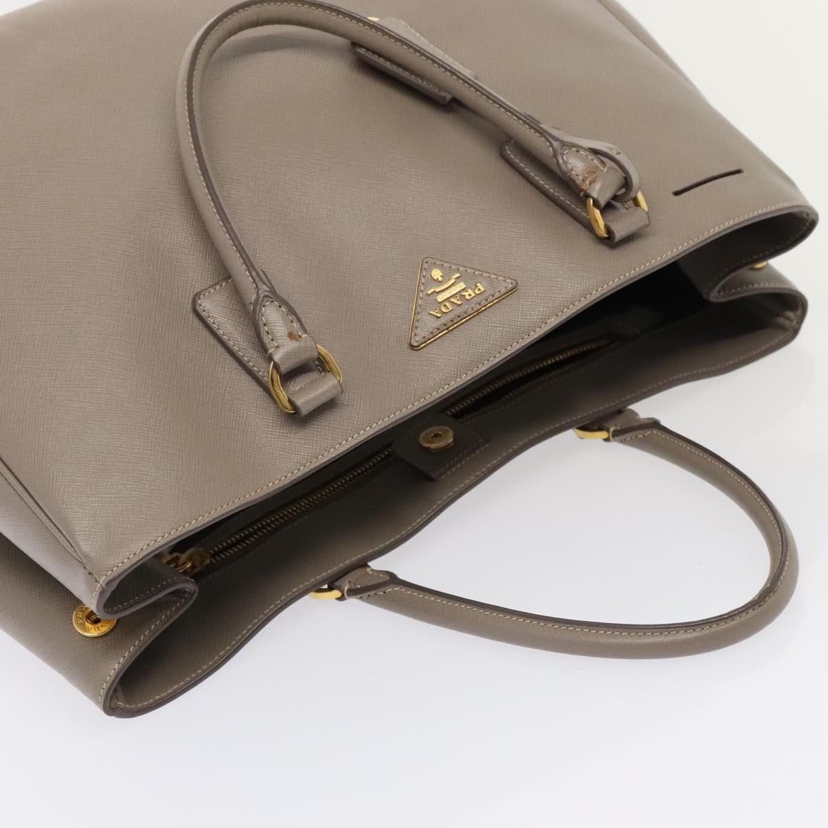 Prada Saffiano Beige Leather Handbag (Pre-Owned) Size ONE SIZE - 18 Thumbnail