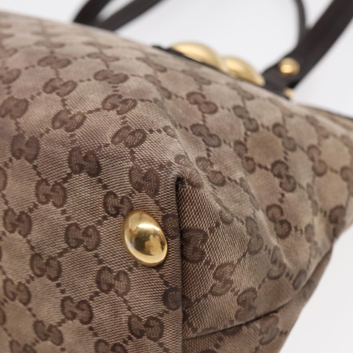 Gucci Gg Canvas Beige Canvas Tote Bag (Pre-Owned) Size ONE SIZE - 7 Thumbnail