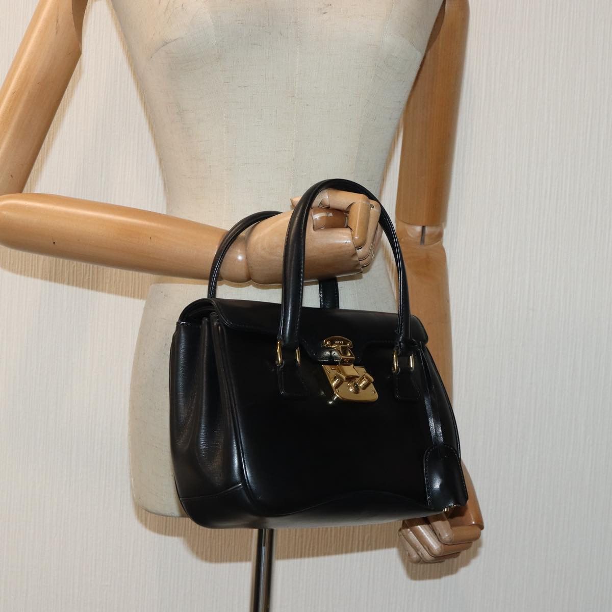 Gucci Lady Lock Black Leather Handbag (Pre-Owned) Size ONE SIZE - 16 Thumbnail