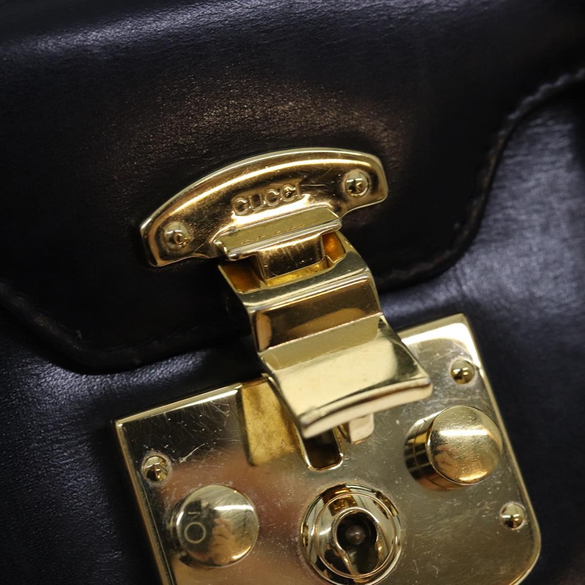 Gucci Lady Lock Black Leather Handbag (Pre-Owned) Size ONE SIZE - 11 Thumbnail