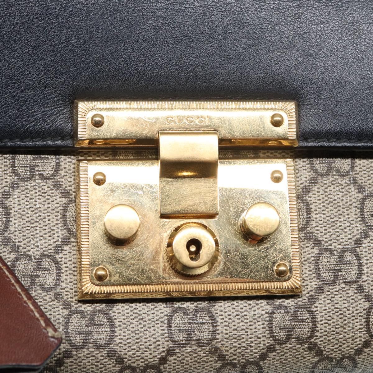 Gucci Padlock Beige Canvas Shoulder Bag (Pre-Owned) Size ONE SIZE - 15 Thumbnail