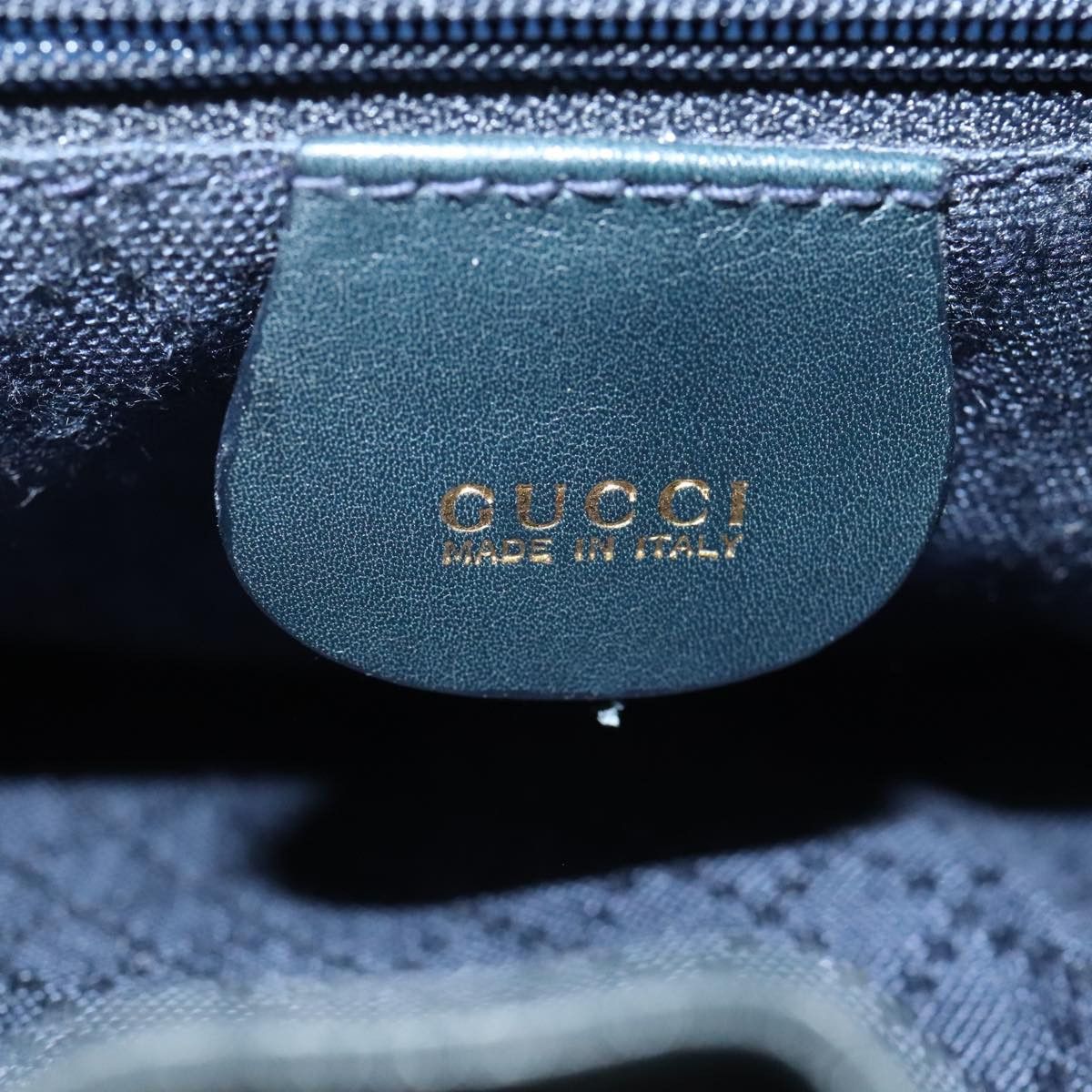Gucci Bamboo Navy Leather Backpack Bag (Pre-Owned) Size ONE SIZE - 9 Thumbnail
