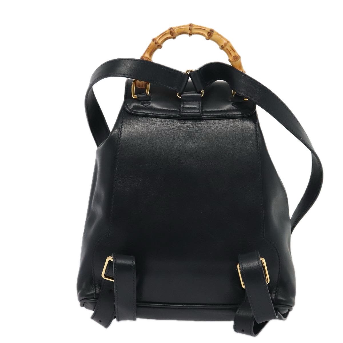 Gucci Bamboo Navy Leather Backpack Bag (Pre-Owned) Size ONE SIZE - 2 Thumbnail
