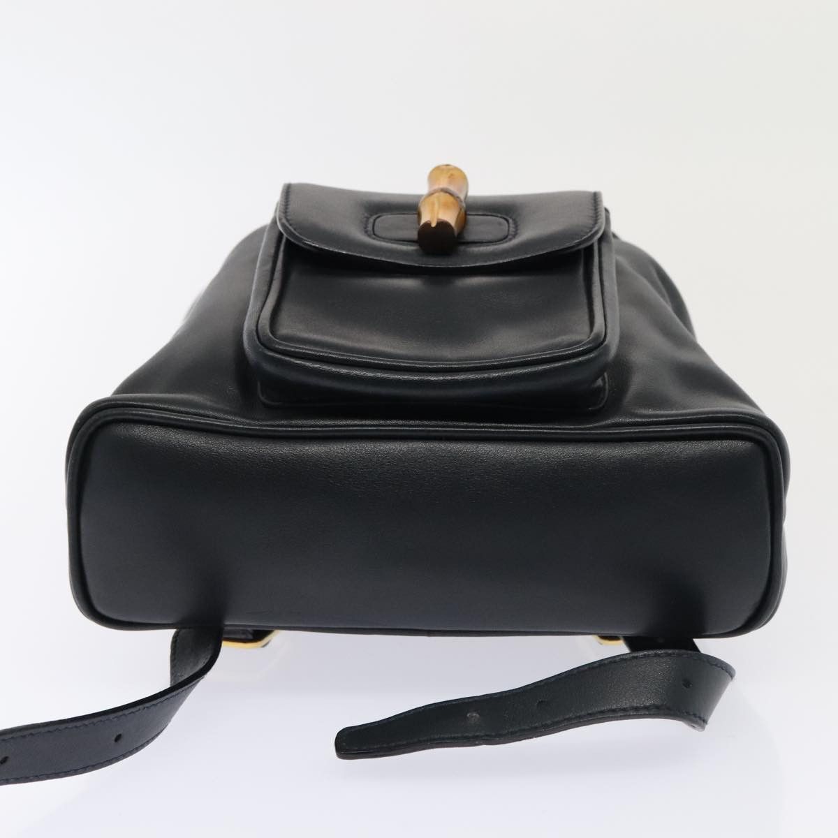 Gucci Bamboo Navy Leather Backpack Bag (Pre-Owned) Size ONE SIZE - 5 Thumbnail