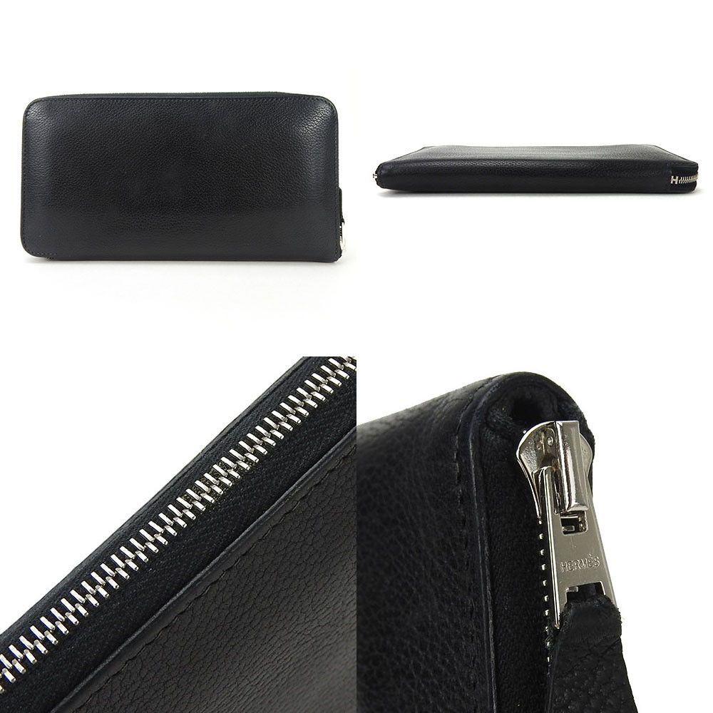 Hermes Hermes Hermes Azap Long Classic Leather Wallet Leather Long Wallet Stamp J Size ONE SIZE - 4 Thumbnail