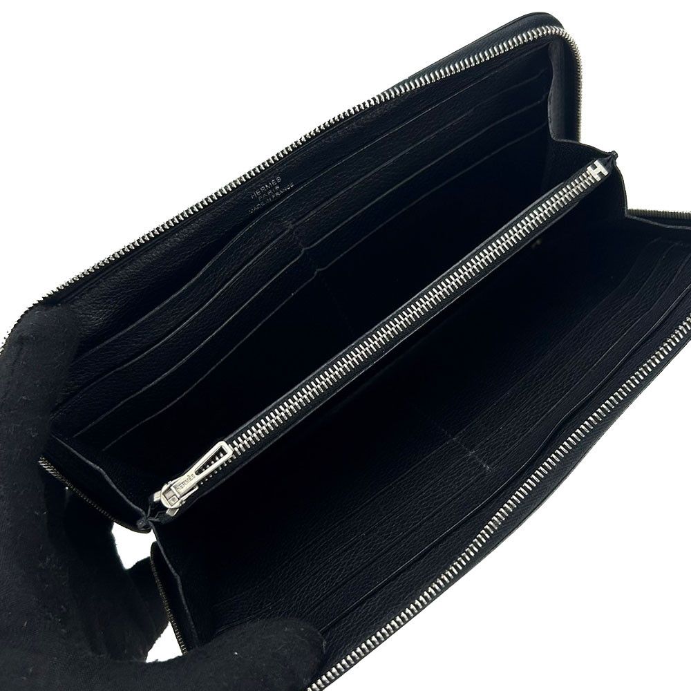 Hermes Hermes Hermes Azap Long Classic Leather Wallet Leather Long Wallet Stamp J Size ONE SIZE - 3 Thumbnail