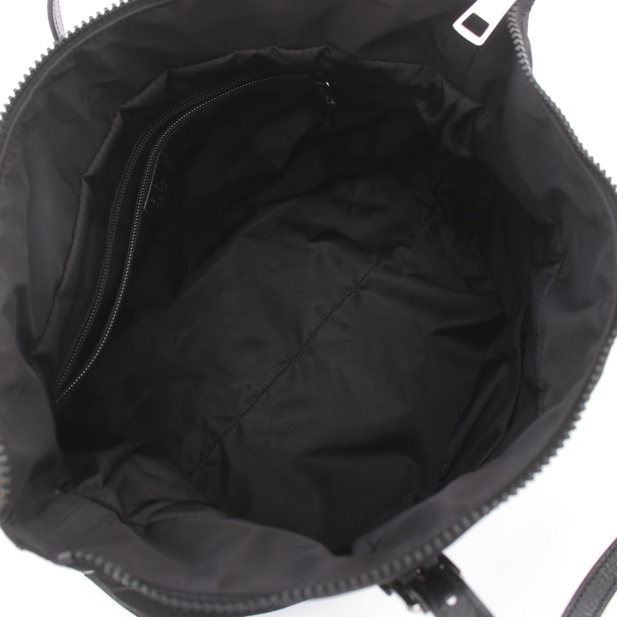 Gucci Gucci Gg Pattern Handbag Tote Bag Nylon Leather Black Size ONE SIZE - 3 Thumbnail