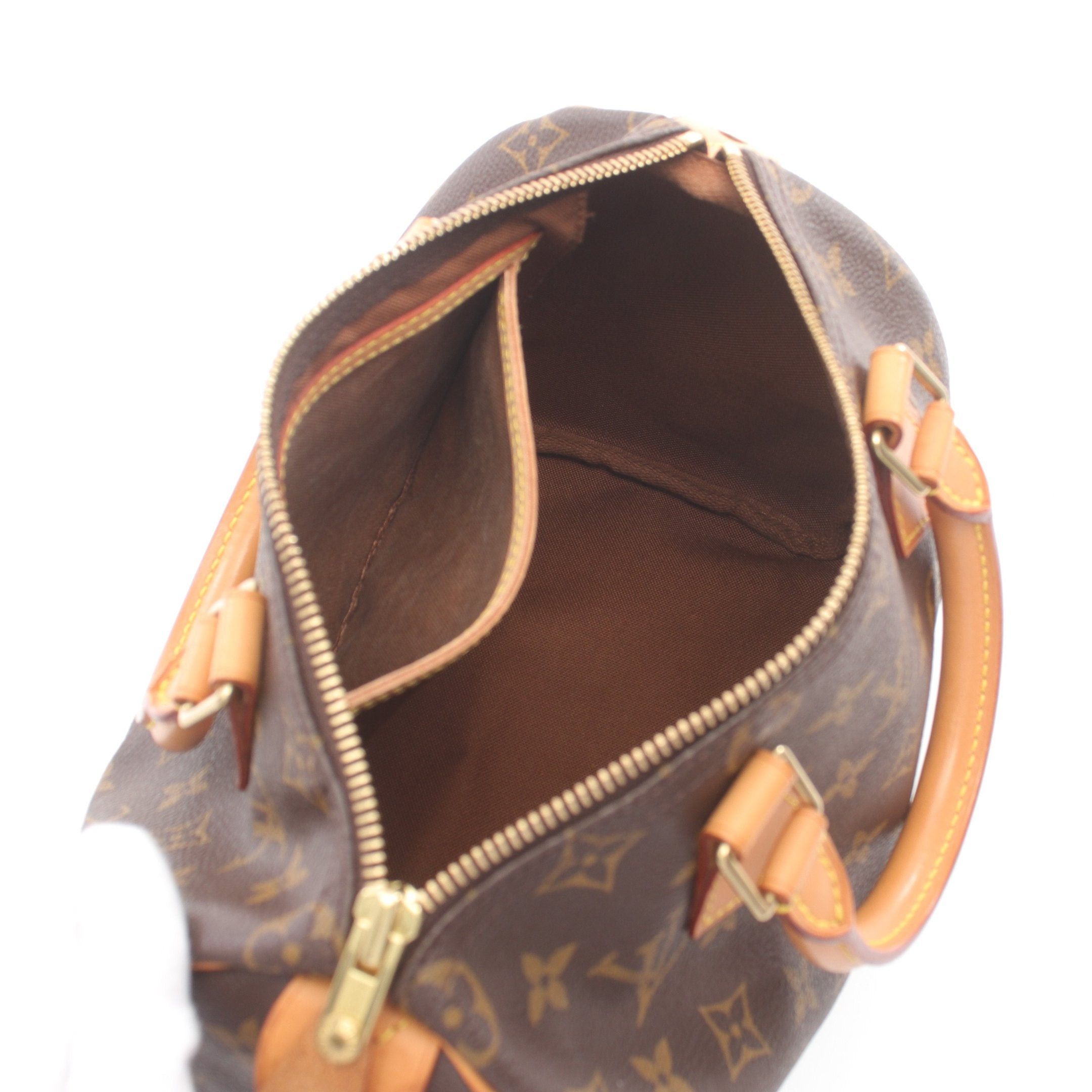 Louis Vuitton Louis Vuitton Speedy 25 Monogram Handbag Leather Brown Size ONE SIZE - 3 Thumbnail