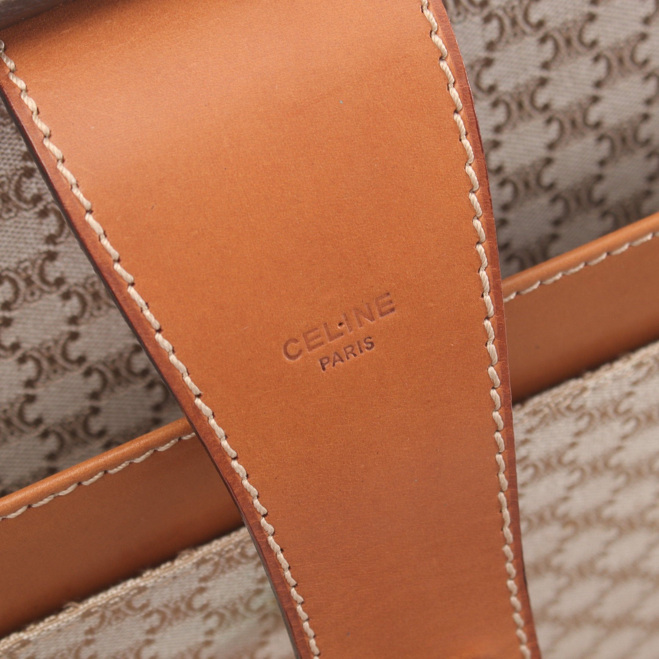 Celine Celine Macadam Attache Case Business Bag Leather Dark Brown Size ONE SIZE - 4 Thumbnail