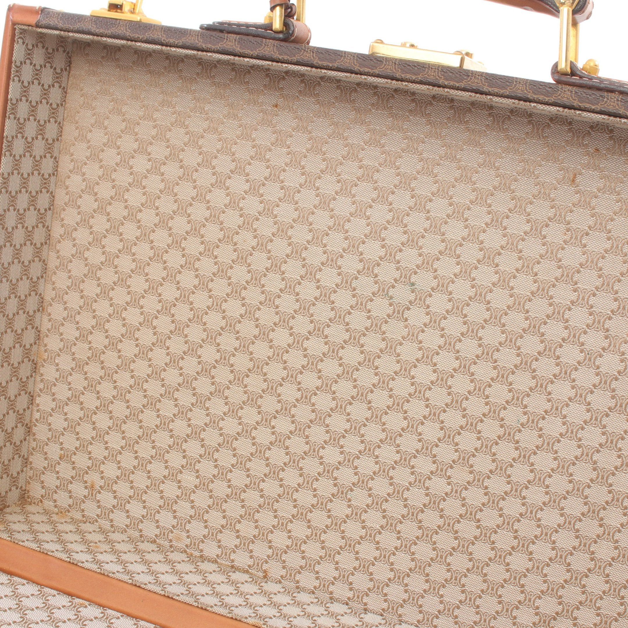 Celine Celine Macadam Attache Case Business Bag Leather Dark Brown Size ONE SIZE - 6 Thumbnail