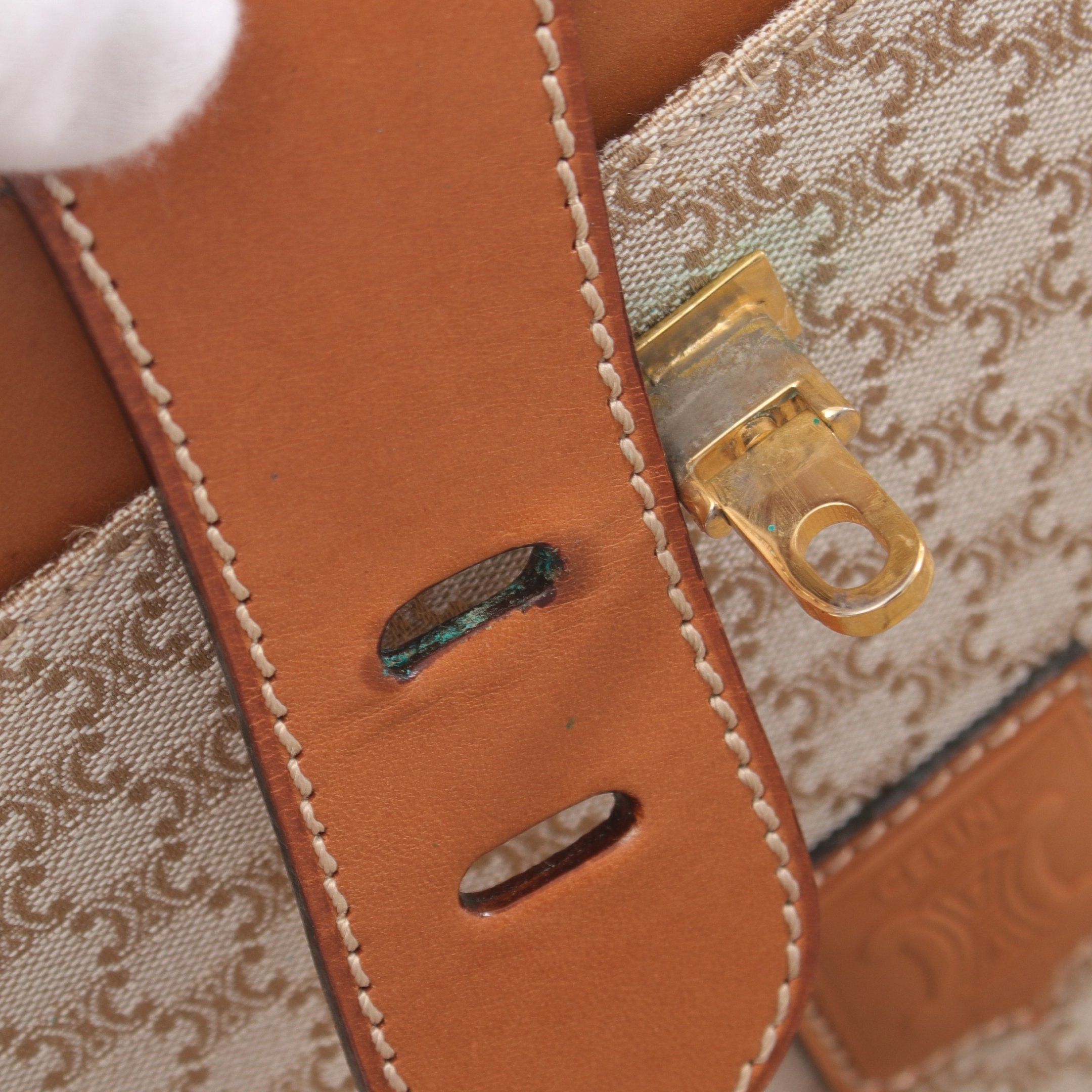 Celine Celine Macadam Attache Case Business Bag Leather Dark Brown Size ONE SIZE - 5 Thumbnail