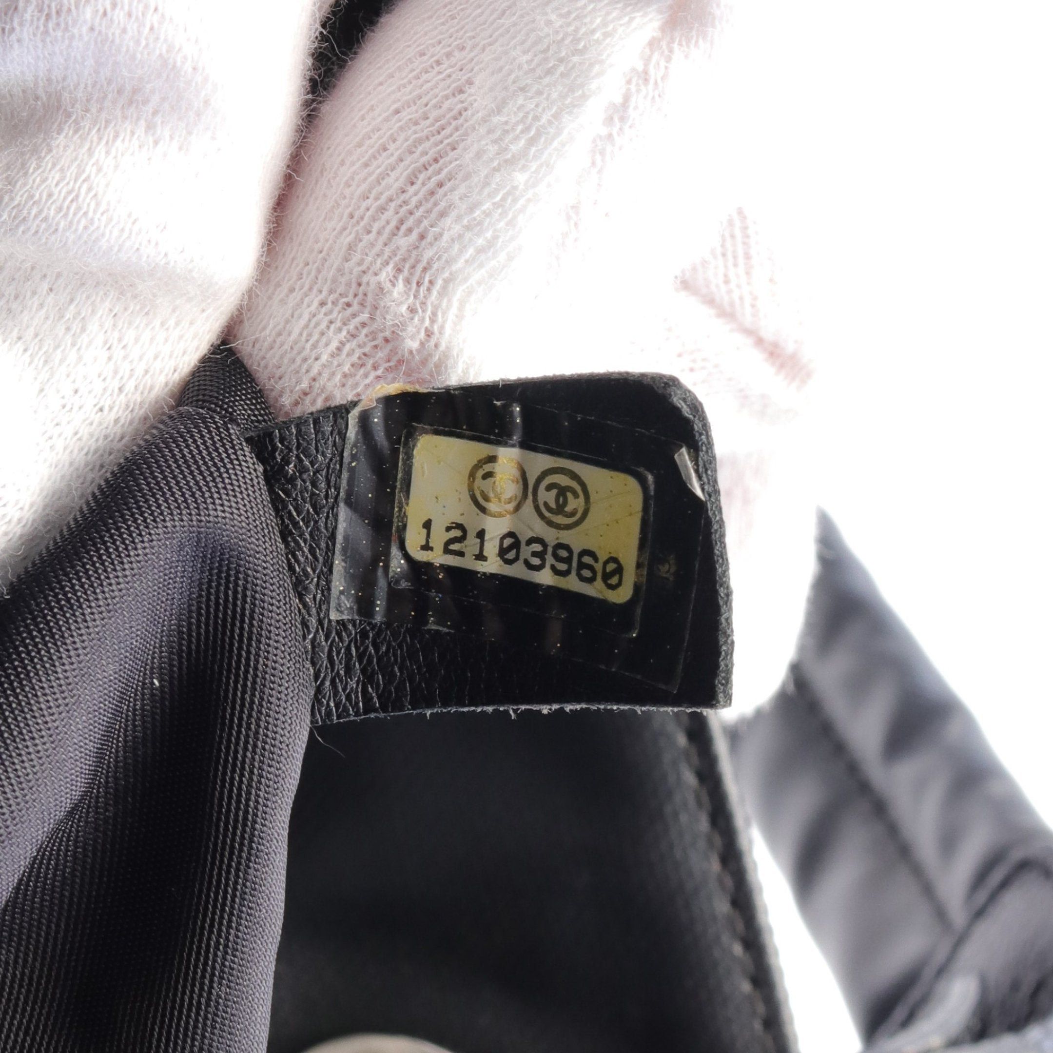 Chanel Chanel Paris Biarritz Pm Handbag Tote Bag Coated Canvas Leather Black Silver Hardware Size ONE SIZE - 5 Thumbnail