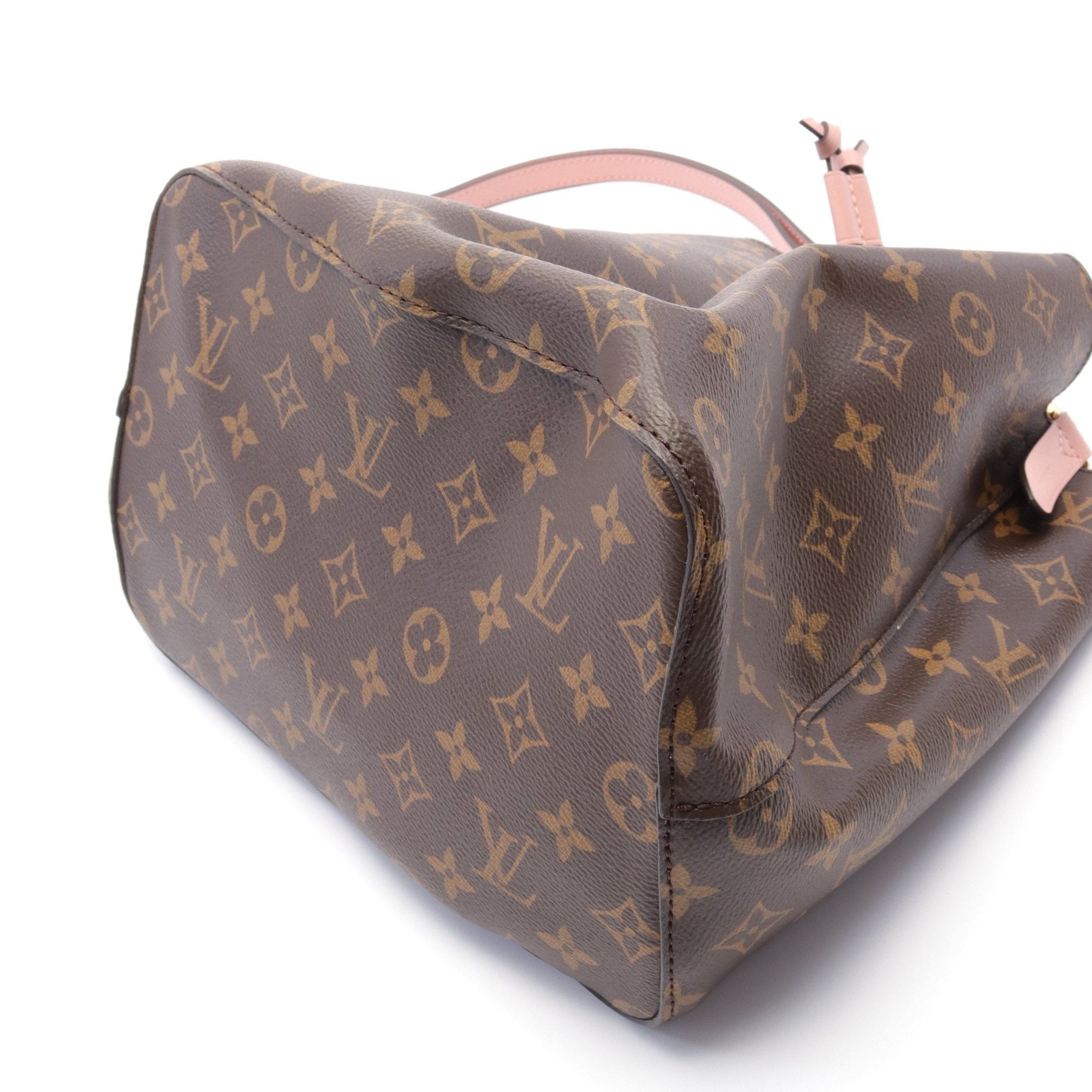 Louis Vuitton Louis Vuitton Neo Noe Monogram Rose Poodle Shoulder Bag Leather Brown Light Pink Size ONE SIZE - 6 Thumbnail