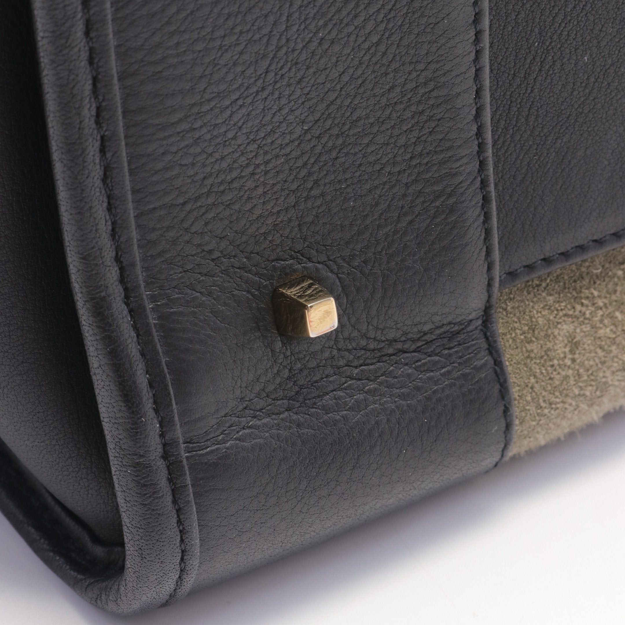 Loewe Loewe Amazona32 Handbag Suede Leather Gray Green Black Size ONE SIZE - 5 Thumbnail