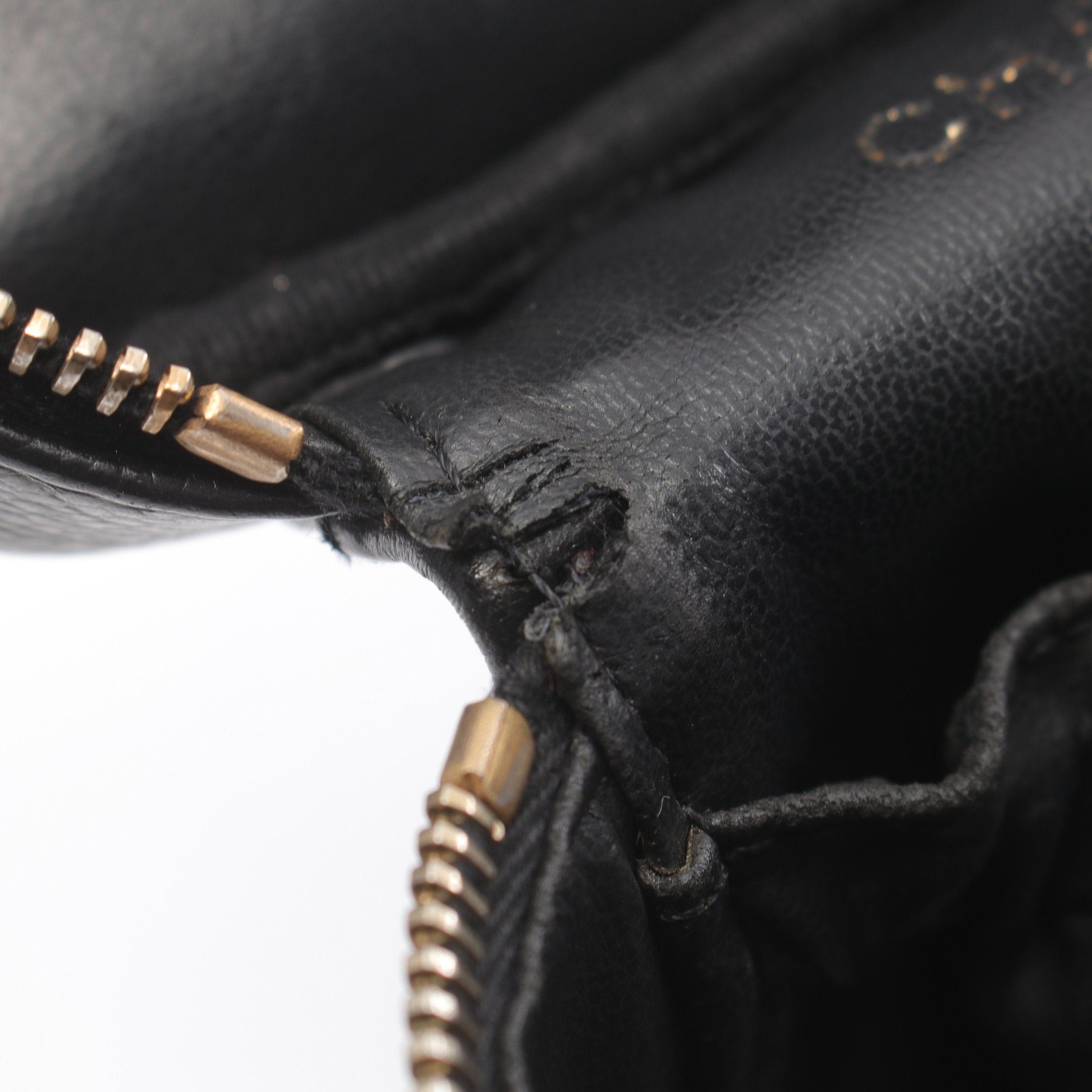 Chanel Chanel Coco Mark Handbag Vanity Bag Caviar Skin Black Gold Hardware Size ONE SIZE - 6 Thumbnail