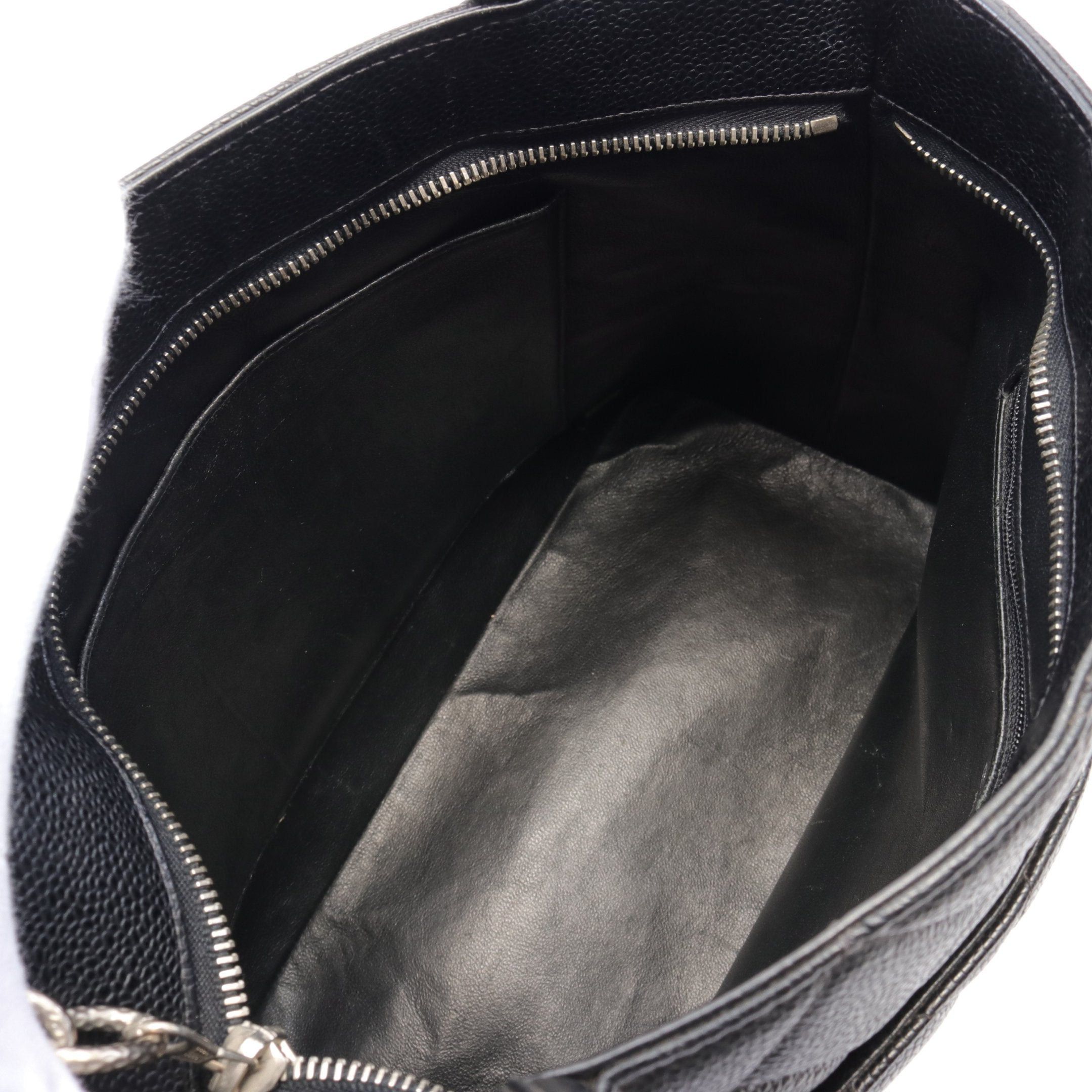 Chanel Chanel Reissue Tote Handbag Bag Caviar Skin Black Matte Silver Hardware Size ONE SIZE - 7 Thumbnail