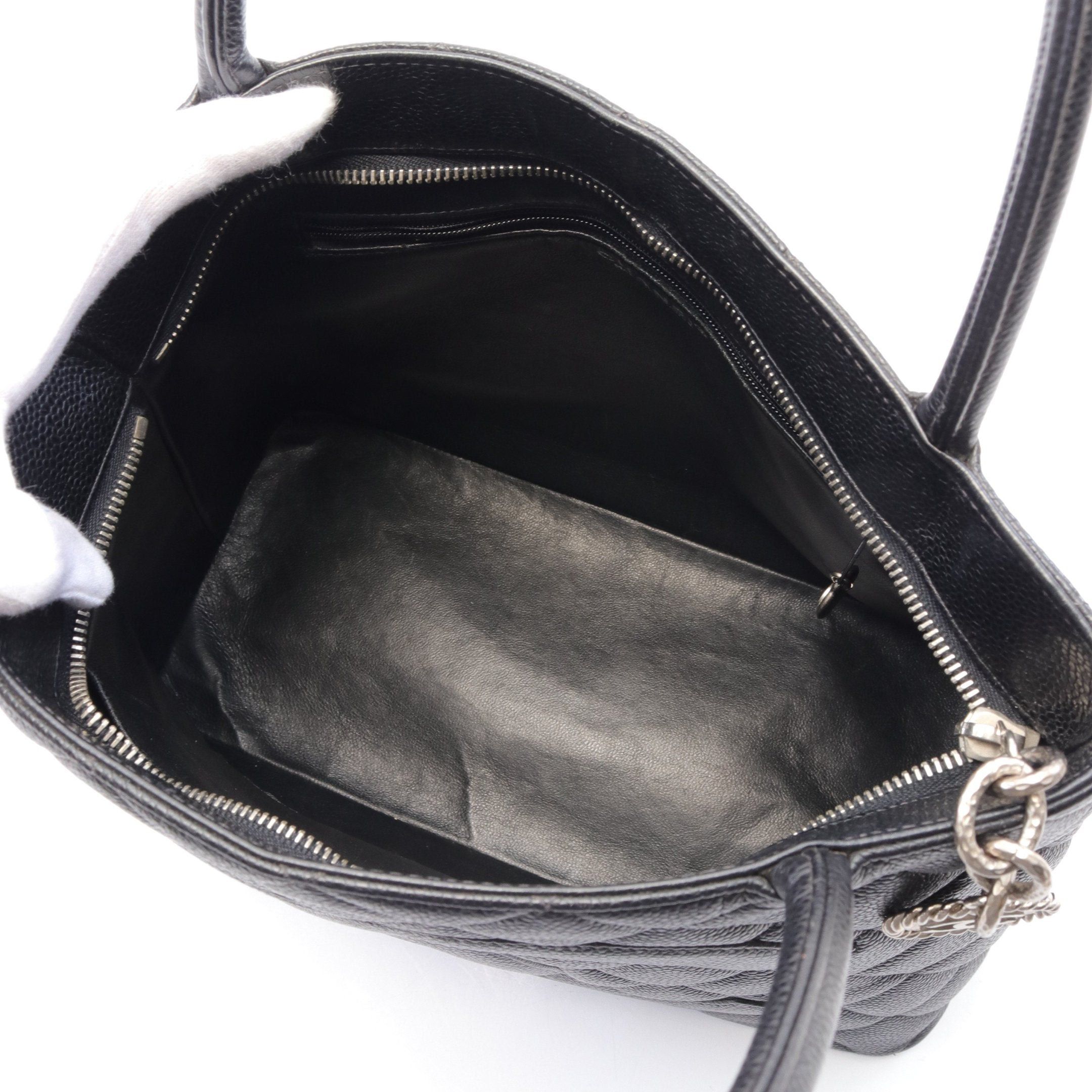 Chanel Chanel Reissue Tote Handbag Bag Caviar Skin Black Matte Silver Hardware Size ONE SIZE - 3 Thumbnail