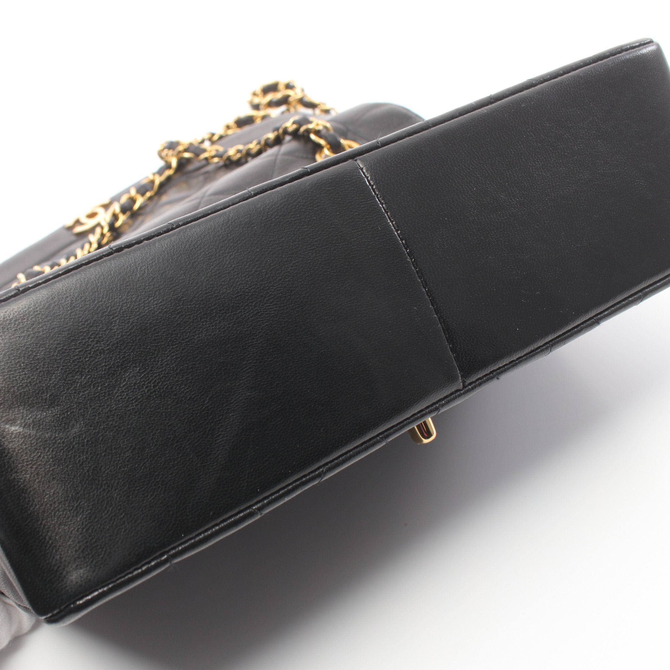 Chanel Chanel Matelasse Diana Flap Chain Shoulder Bag Lambskin Black Gold Hardware Size ONE SIZE - 9 Thumbnail