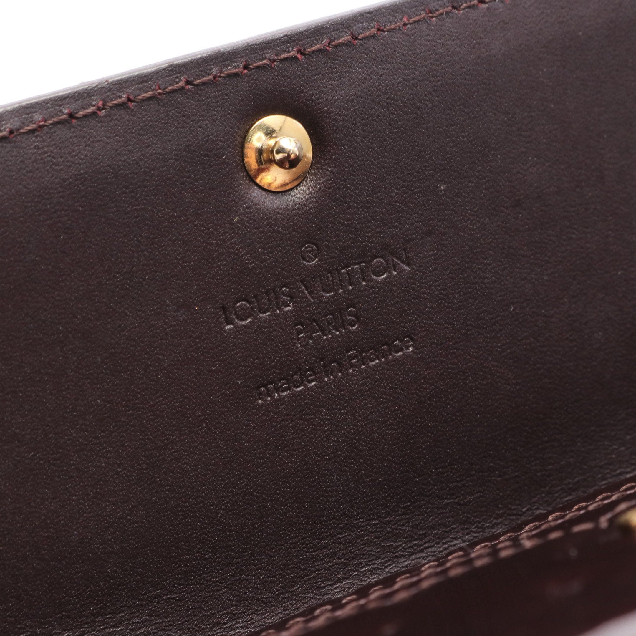 Louis Vuitton Louis Vuitton Portefeuil Sara Monogram Vernis Amarante Bi-Fold Long Wallet Leather Dark Purple Size ONE SIZE - 4 Thumbnail