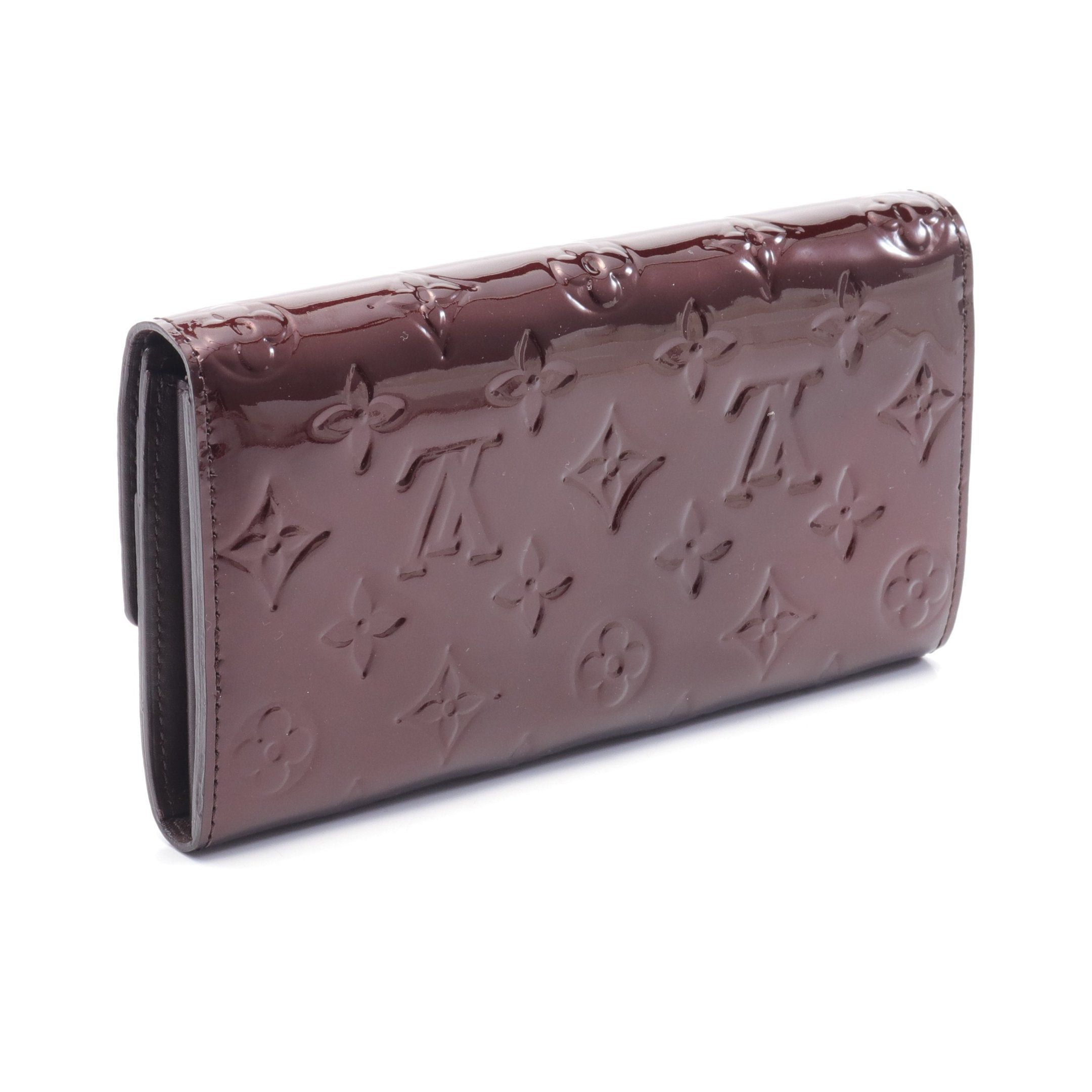 Louis Vuitton Louis Vuitton Portefeuil Sara Monogram Vernis Amarante Bi-Fold Long Wallet Leather Dark Purple Size ONE SIZE - 2 Thumbnail