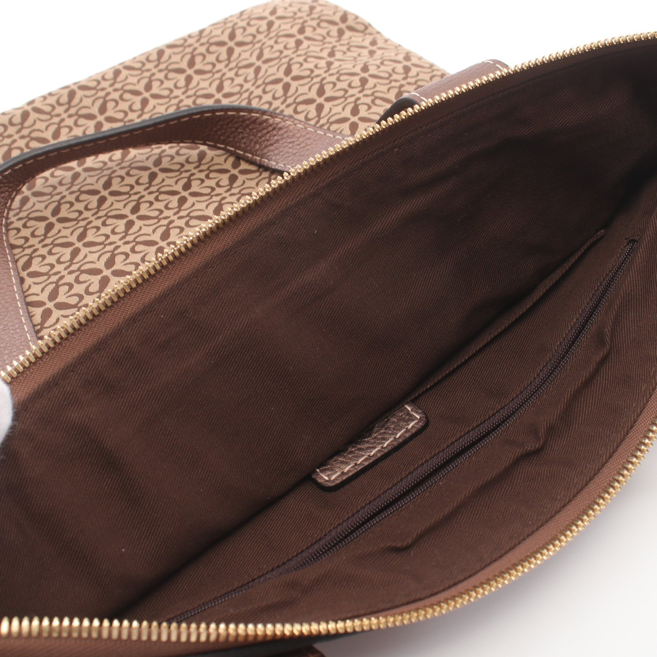 Loewe Loewe Anagram Shoulder Bag Tote Canvas Leather Beige Brown Size ONE SIZE - 7 Thumbnail