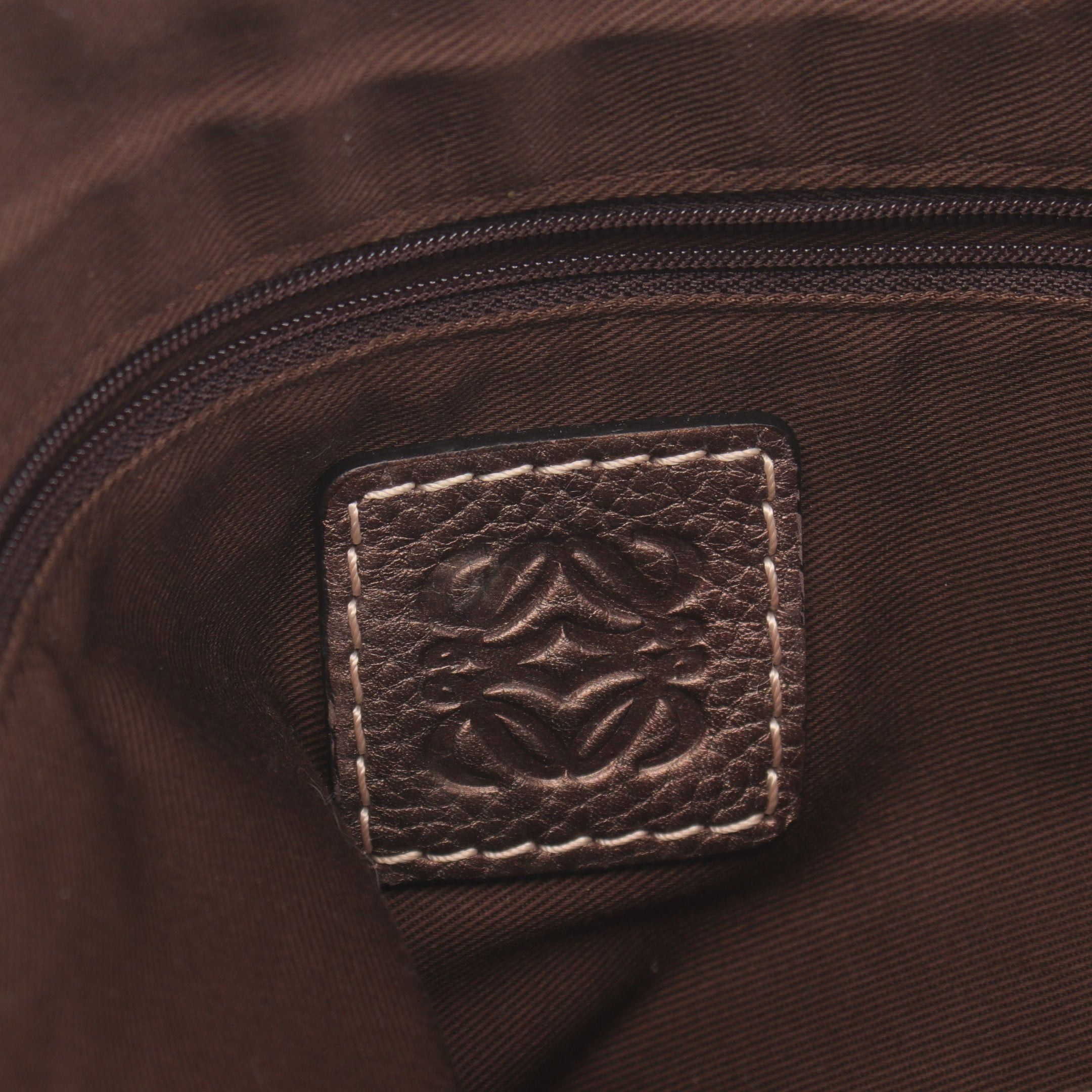 Loewe Loewe Anagram Shoulder Bag Tote Canvas Leather Beige Brown Size ONE SIZE - 4 Thumbnail