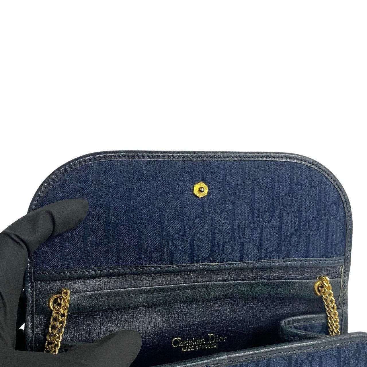 Dior Dior Shoulder Bag Navy Leather Size ONE SIZE - 9 Thumbnail