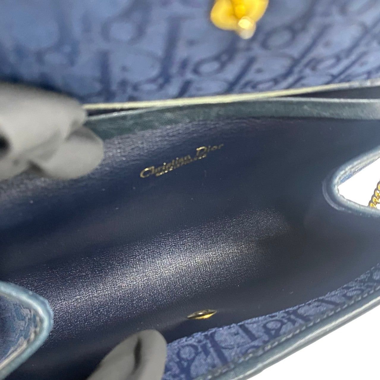 Dior Dior Shoulder Bag Navy Leather Size ONE SIZE - 8 Thumbnail