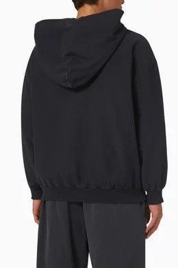 Balenciaga Worn Out Vintage Effect Paris Zip Up Hoodie in Black Size US M / EU 48-50 / 2 - 2 Thumbnail