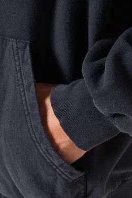 Balenciaga Worn Out Vintage Effect Paris Zip Up Hoodie in Black Size US XL / EU 56 / 4 - 3 Thumbnail