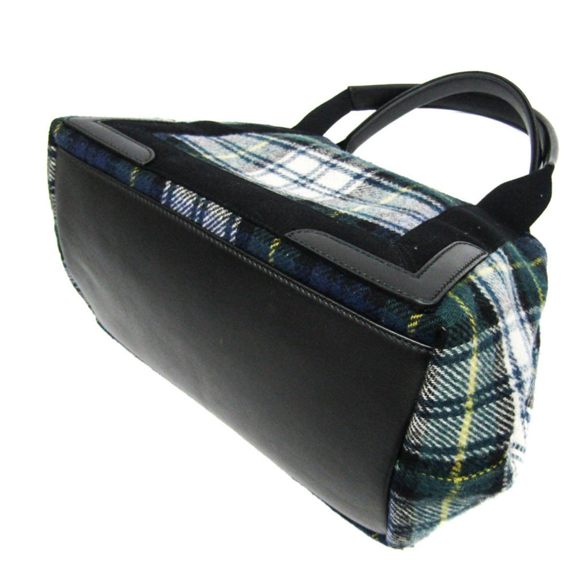 Balenciaga Navy Cabas Multicolour Wool Handbag (Pre-Owned) Size ONE SIZE - 3 Thumbnail