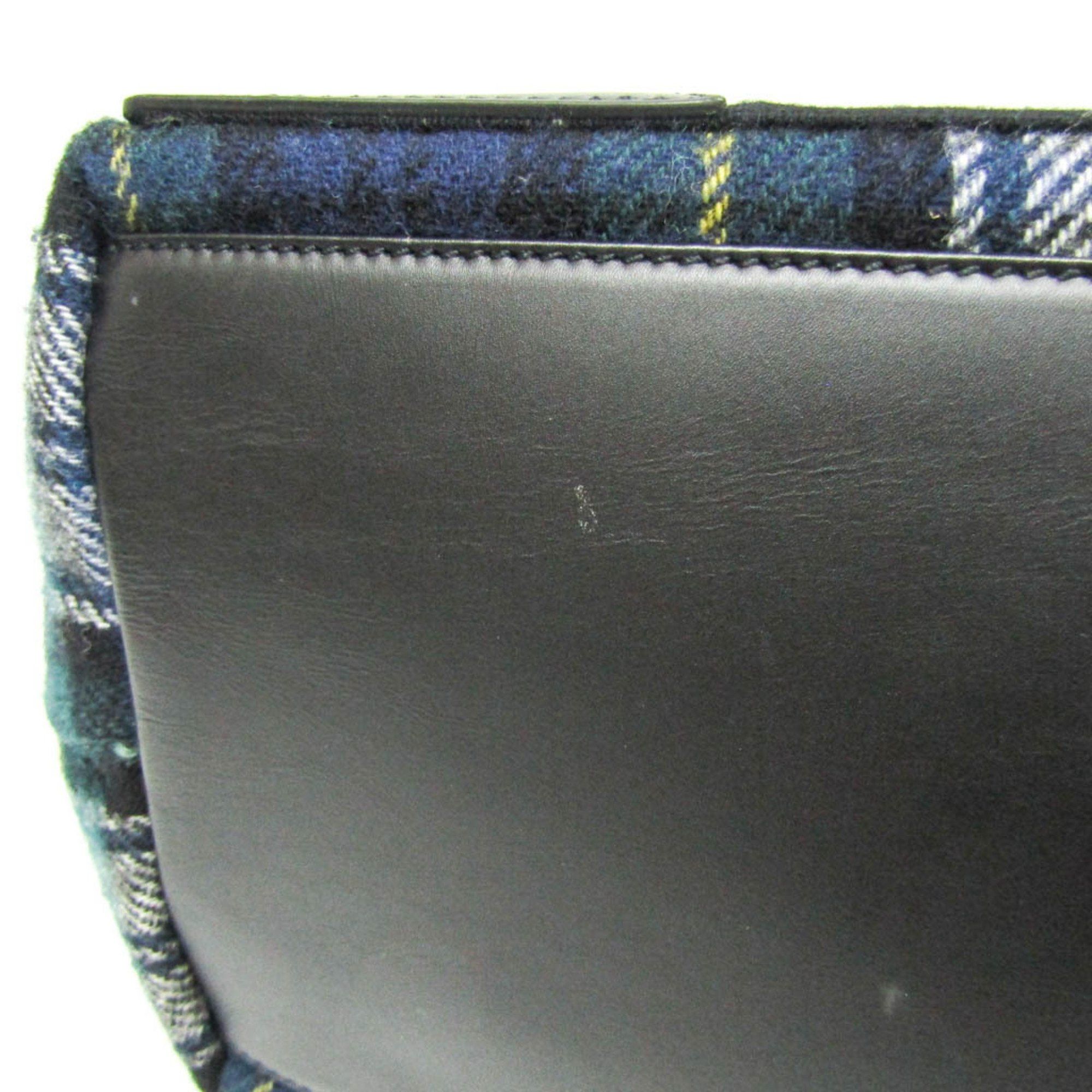 Balenciaga Navy Cabas Multicolour Wool Handbag (Pre-Owned) Size ONE SIZE - 9 Thumbnail
