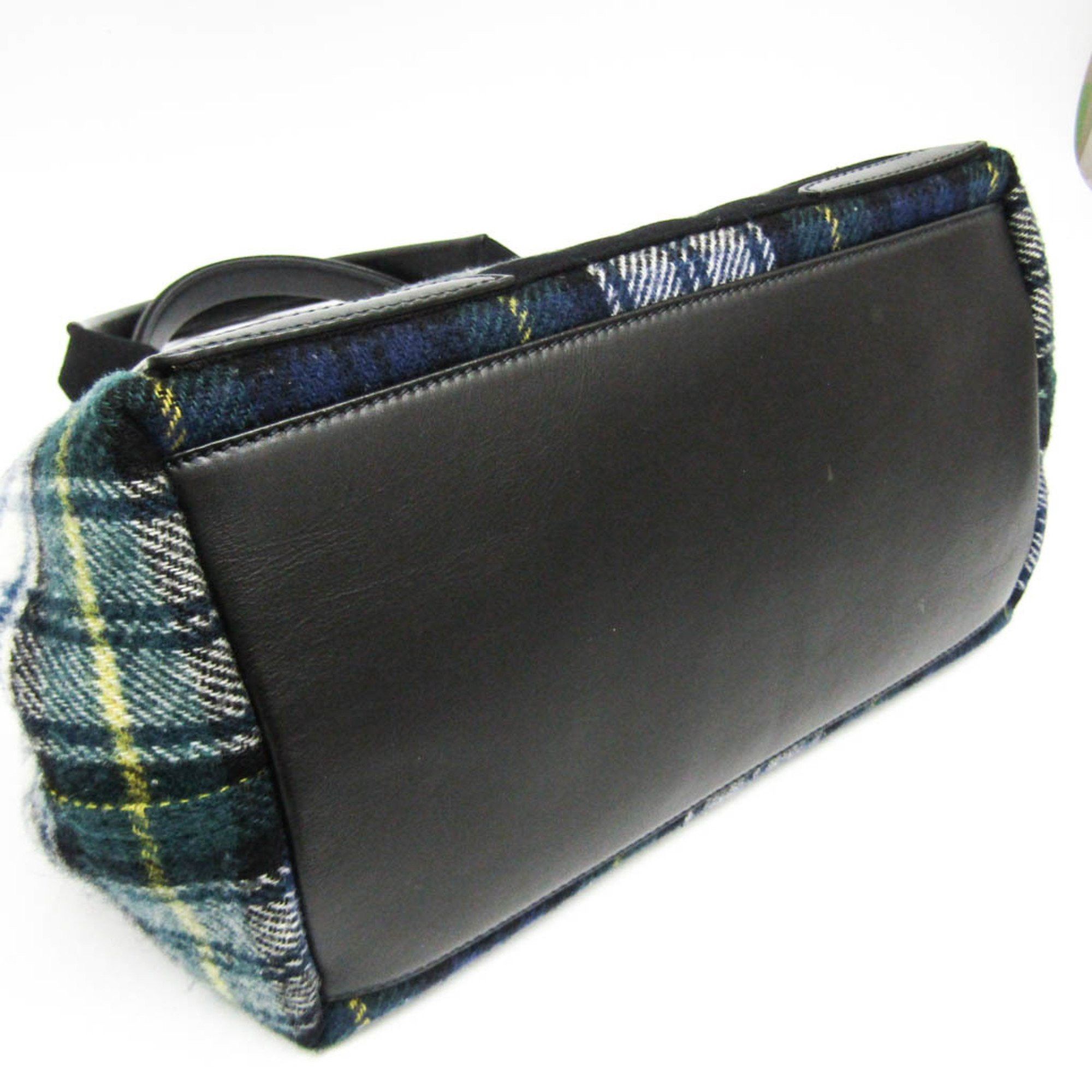 Balenciaga Navy Cabas Multicolour Wool Handbag (Pre-Owned) Size ONE SIZE - 5 Thumbnail