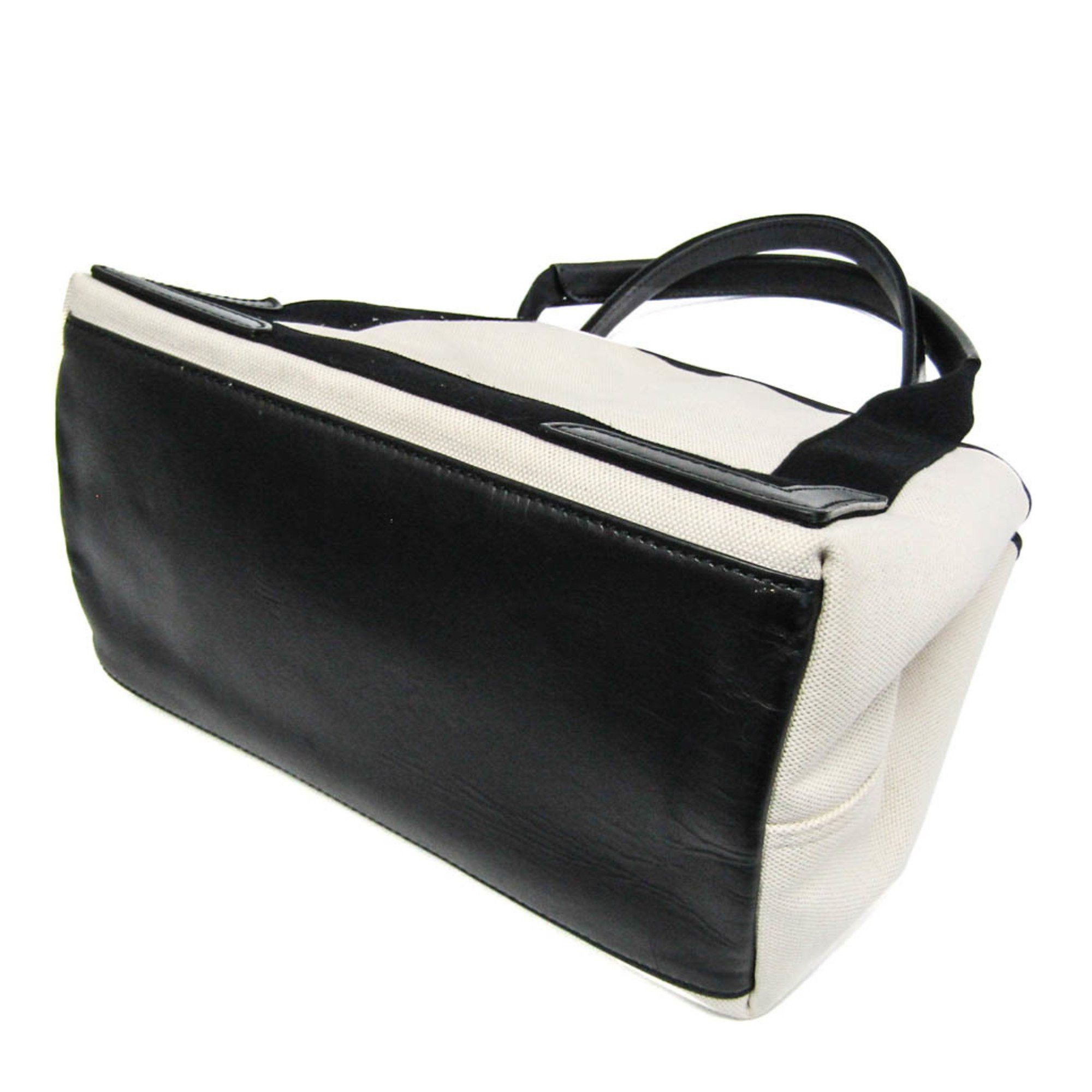 Balenciaga Navy Cabas White Canvas Handbag (Pre-Owned) Size ONE SIZE - 4 Thumbnail