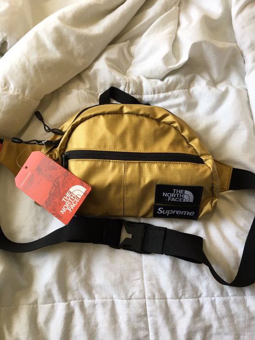 Supreme Supreme The North Face Metallic Roo II Lumbar Pack Gold