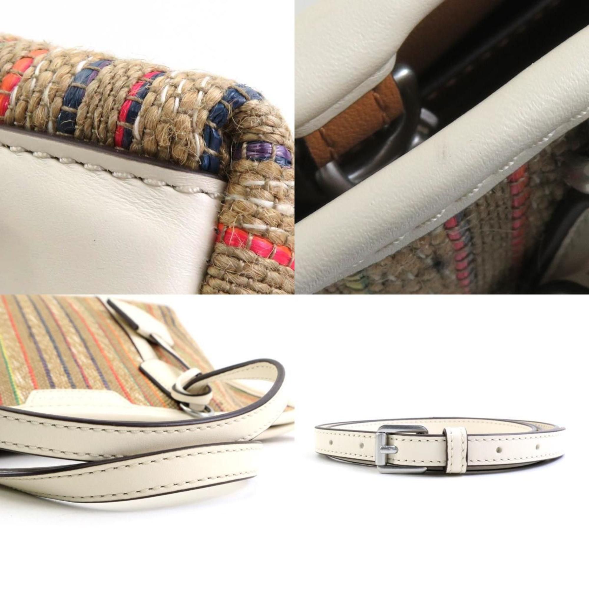Tory Burch Tory Burch handbag shoulder bag raffia leather multicolor women's h30612k Size ONE SIZE - 4 Thumbnail