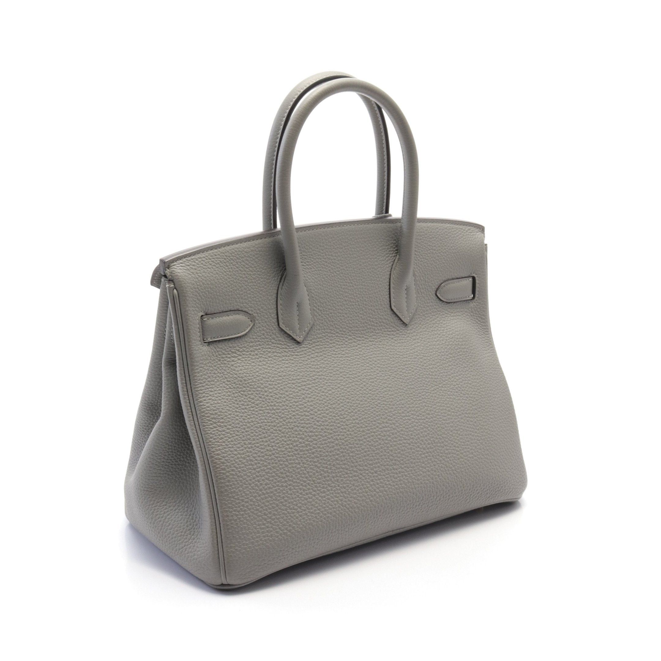 Hermes Hermes Birkin 30 Blue Glacier Handbag Togo Gray Gold Hardware X Stamp Size ONE SIZE - 2 Thumbnail