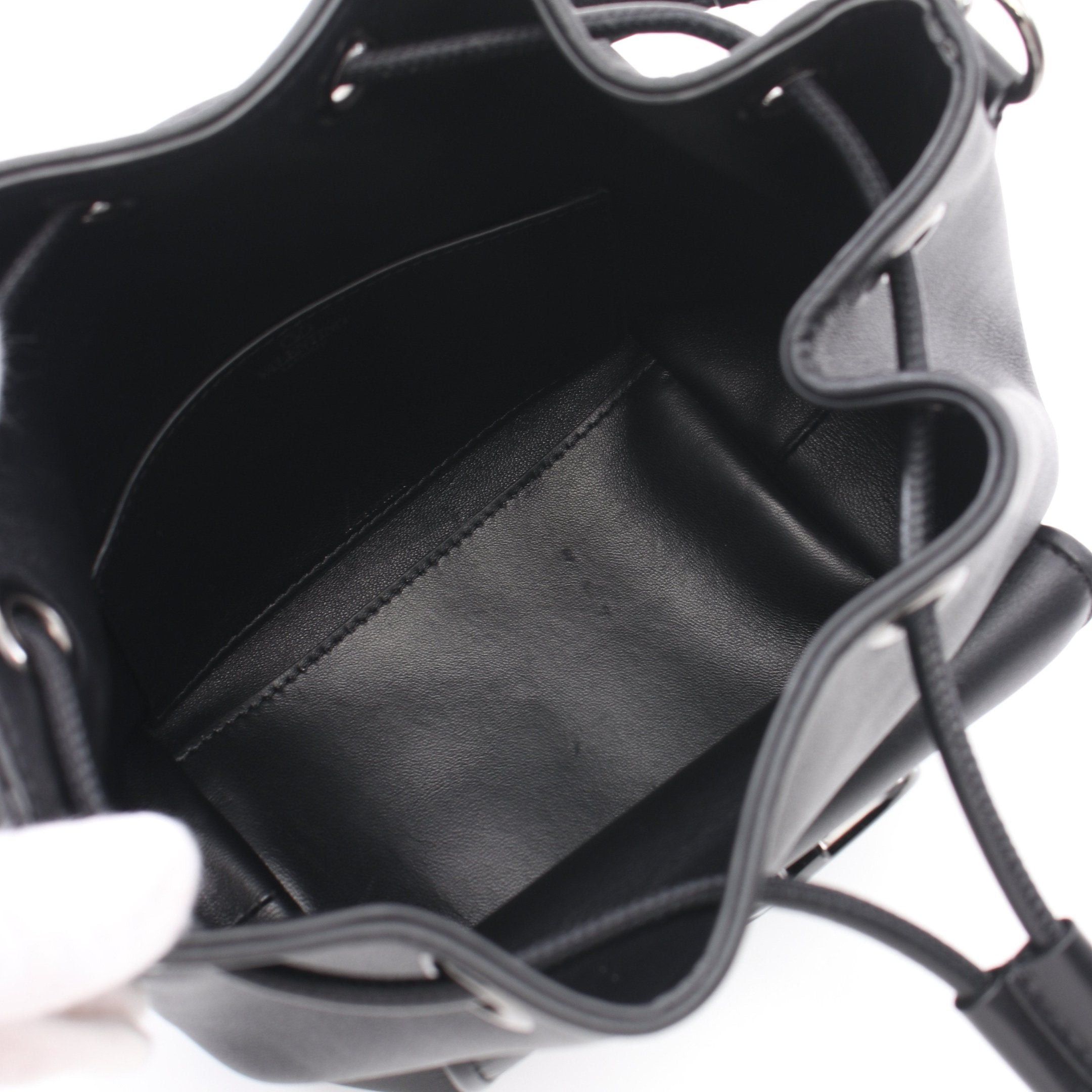 Valentino Valentino Logo Mini Satchel Handbag Leather Black Size ONE SIZE - 3 Thumbnail