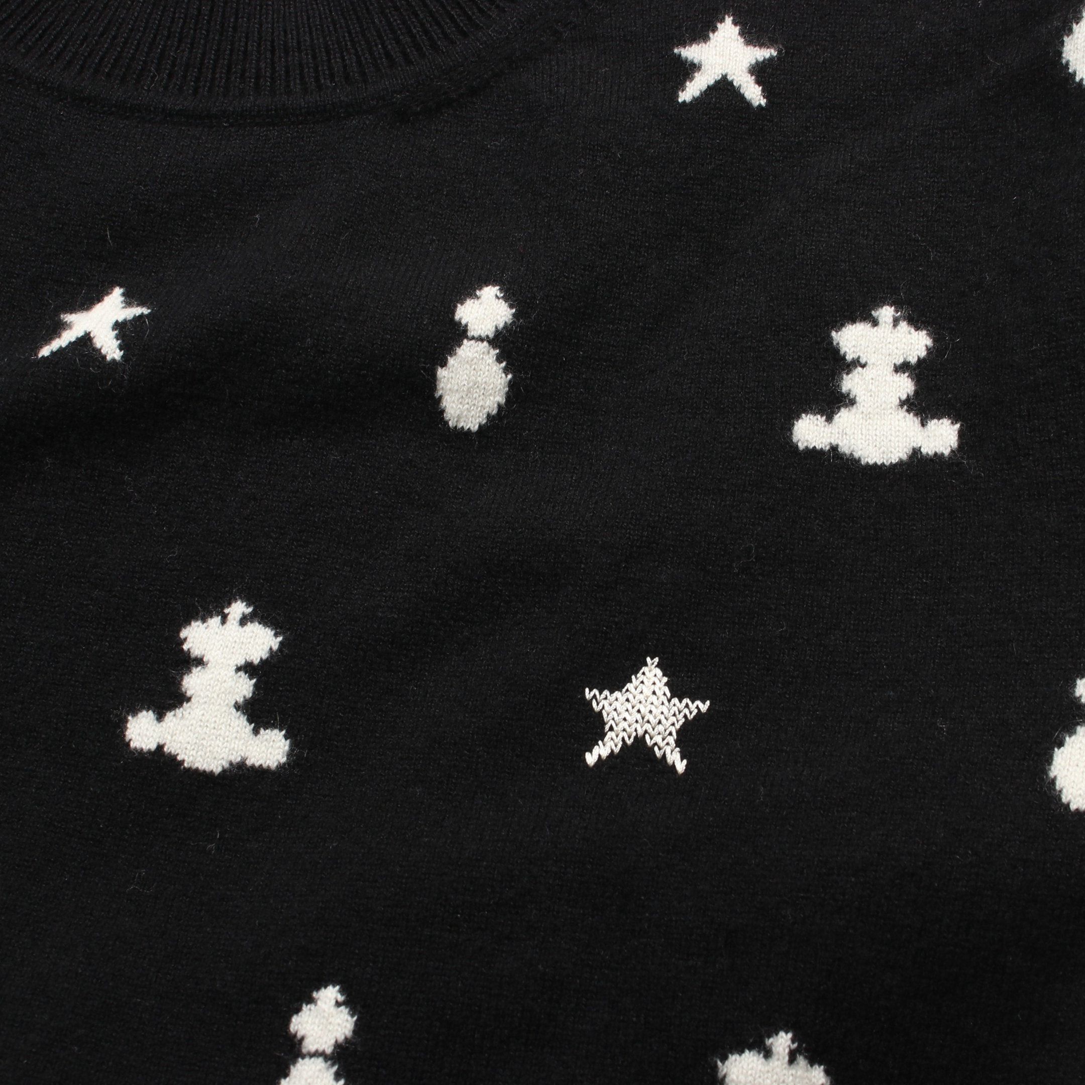 Hermes Hermes Poste Et Cavalerie Knit Dress Cashmere Black White Size ONE SIZE - 5 Thumbnail