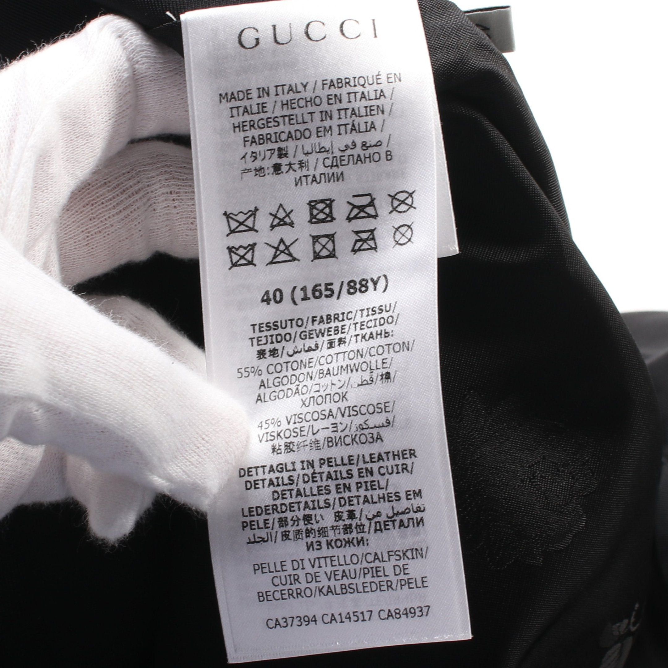 Gucci Gucci Jacket Cotton Black Collar Switching Size ONE SIZE - 4 Thumbnail