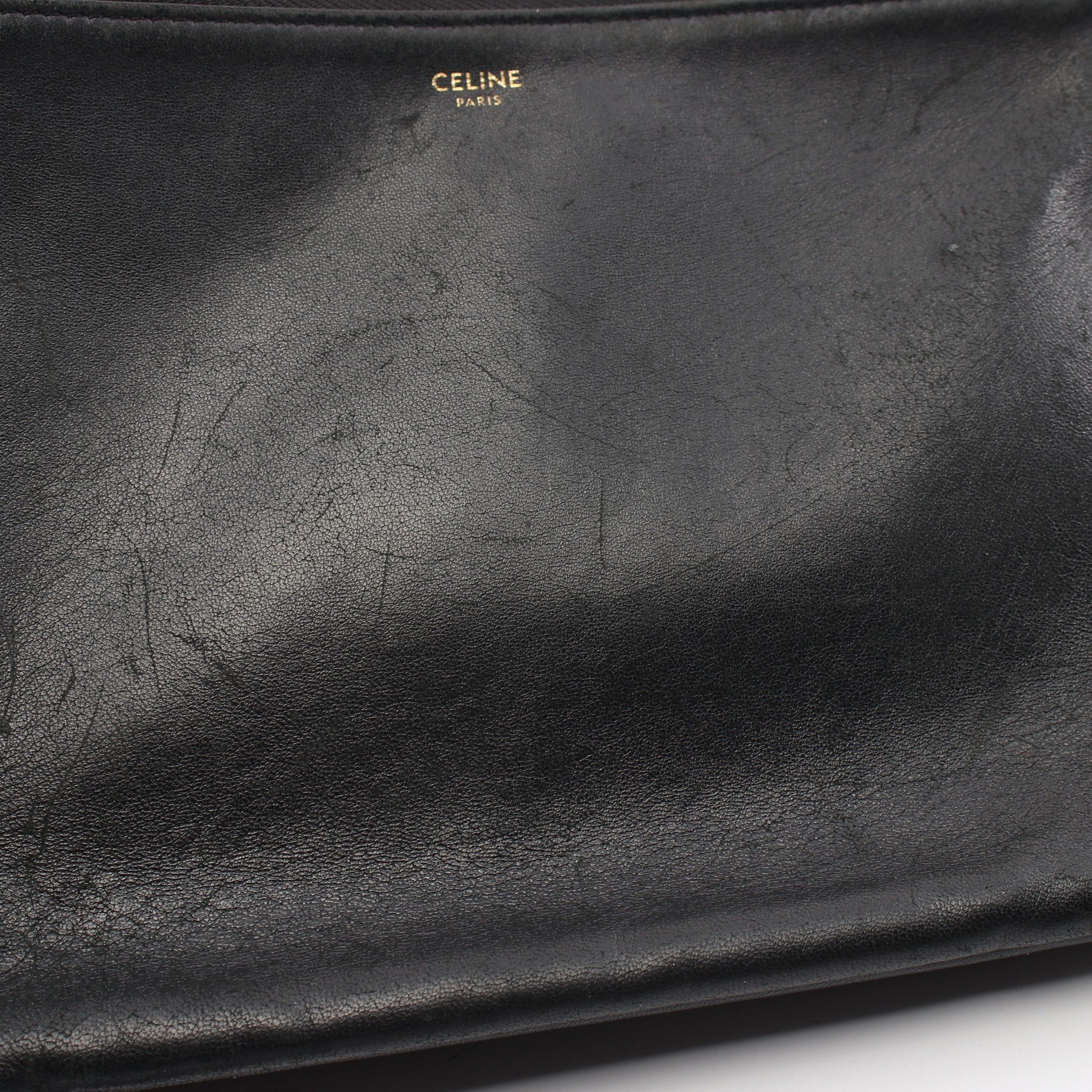 Celine Celine Trio Large Shoulder Bag Leather Black Size ONE SIZE - 5 Thumbnail