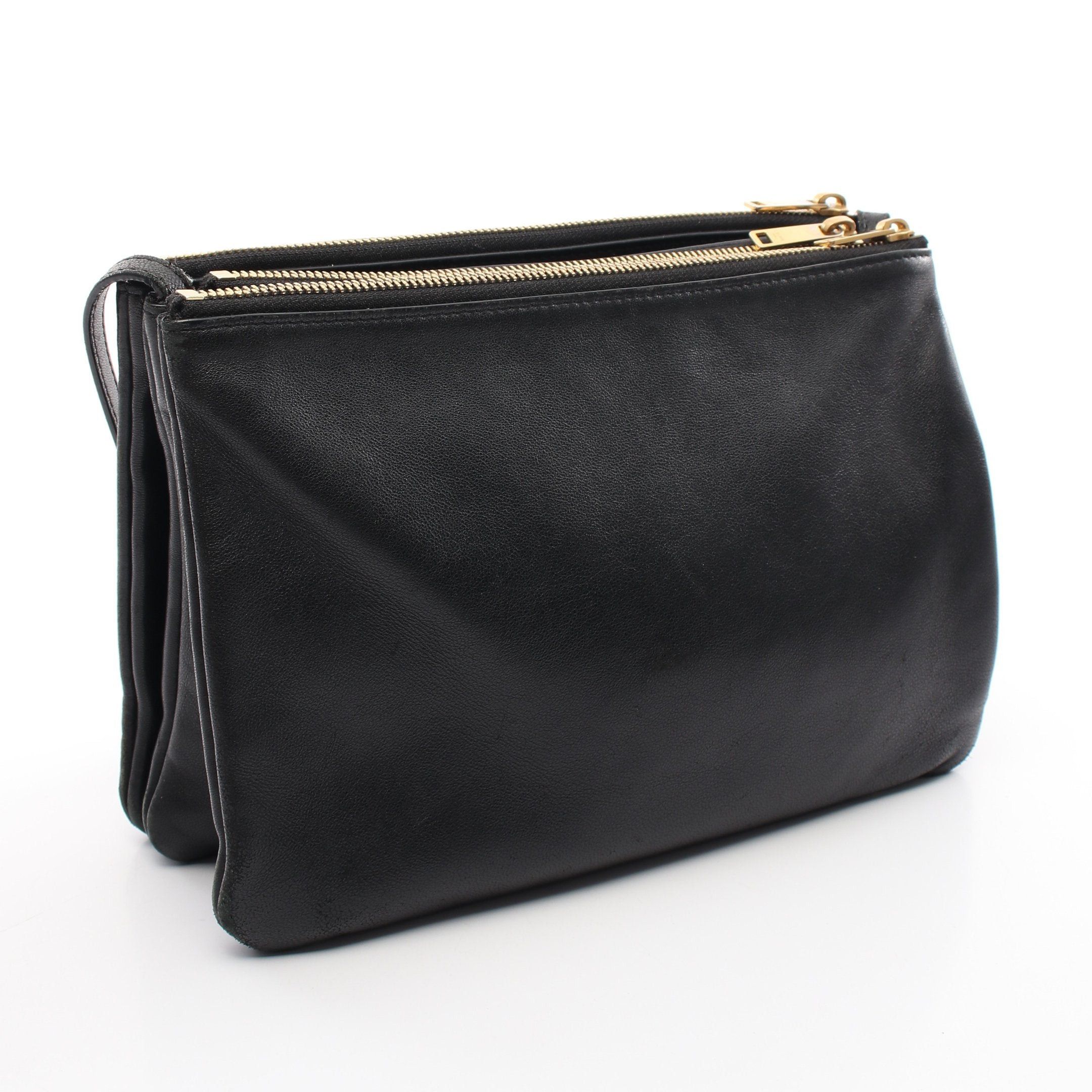 Celine Celine Trio Large Shoulder Bag Leather Black Size ONE SIZE - 2 Thumbnail