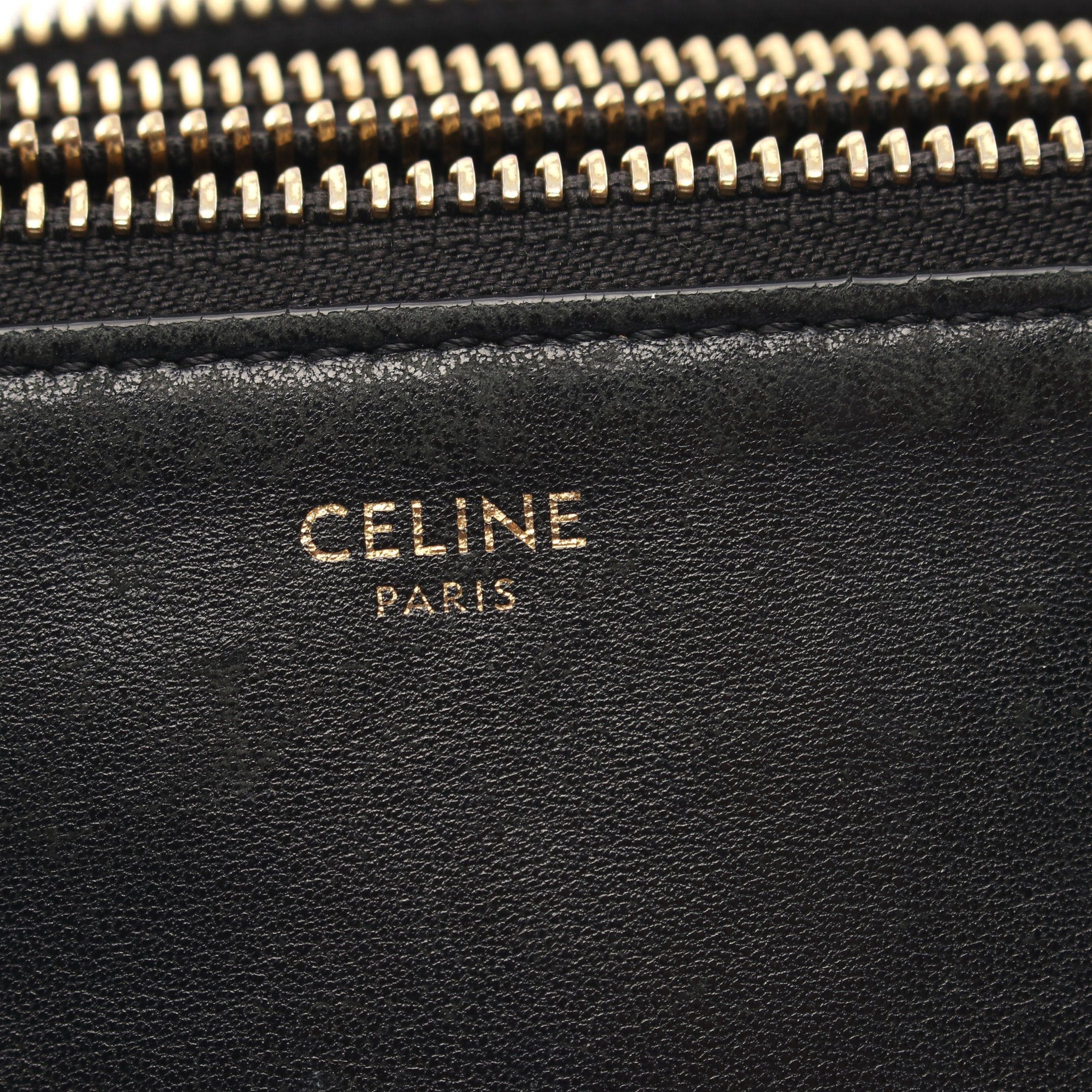 Celine Celine Trio Large Shoulder Bag Leather Black Size ONE SIZE - 4 Thumbnail