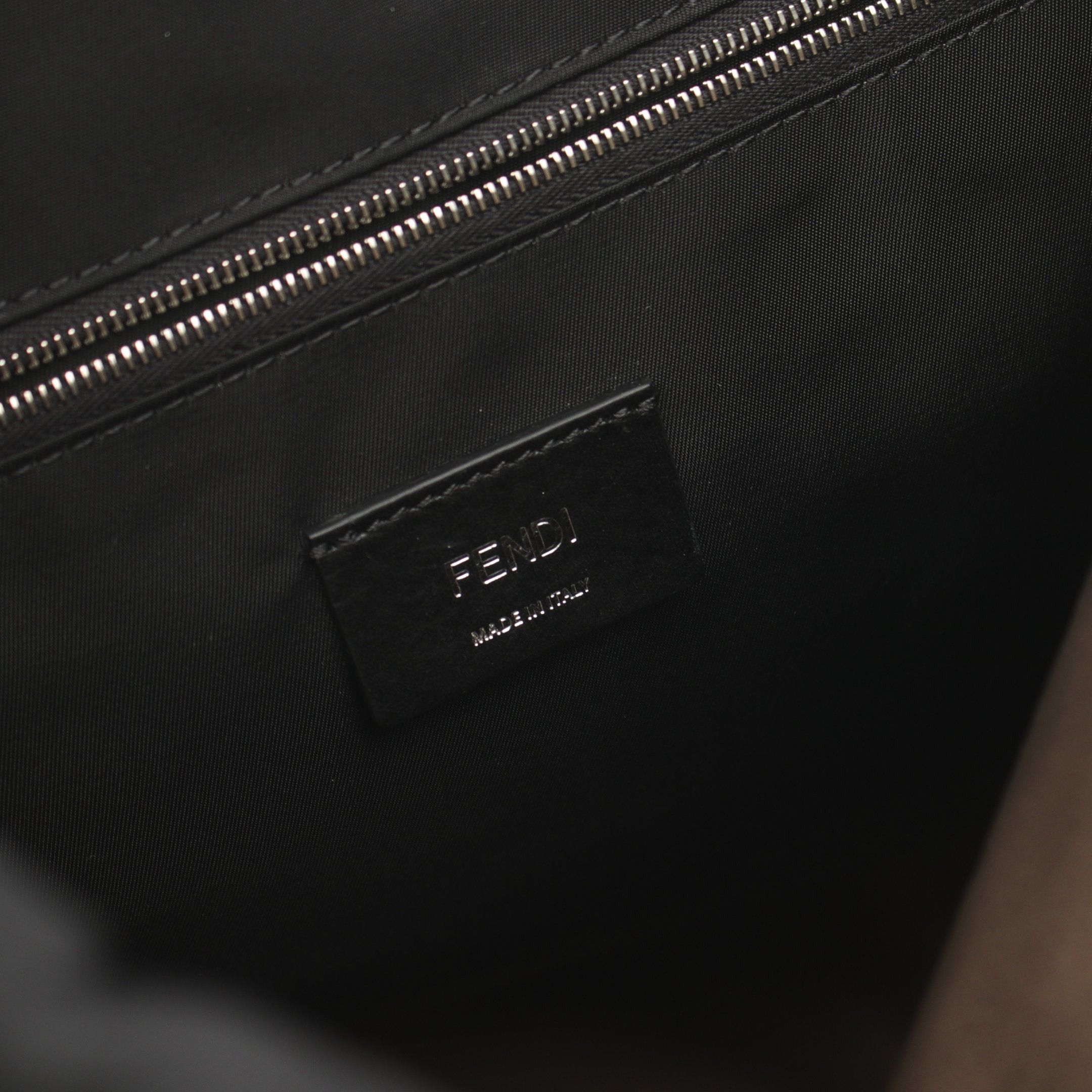 Fendi Fendi Ff Logo Backpack Rucksack Suede Nylon Leather Beige Size ONE SIZE - 4 Thumbnail