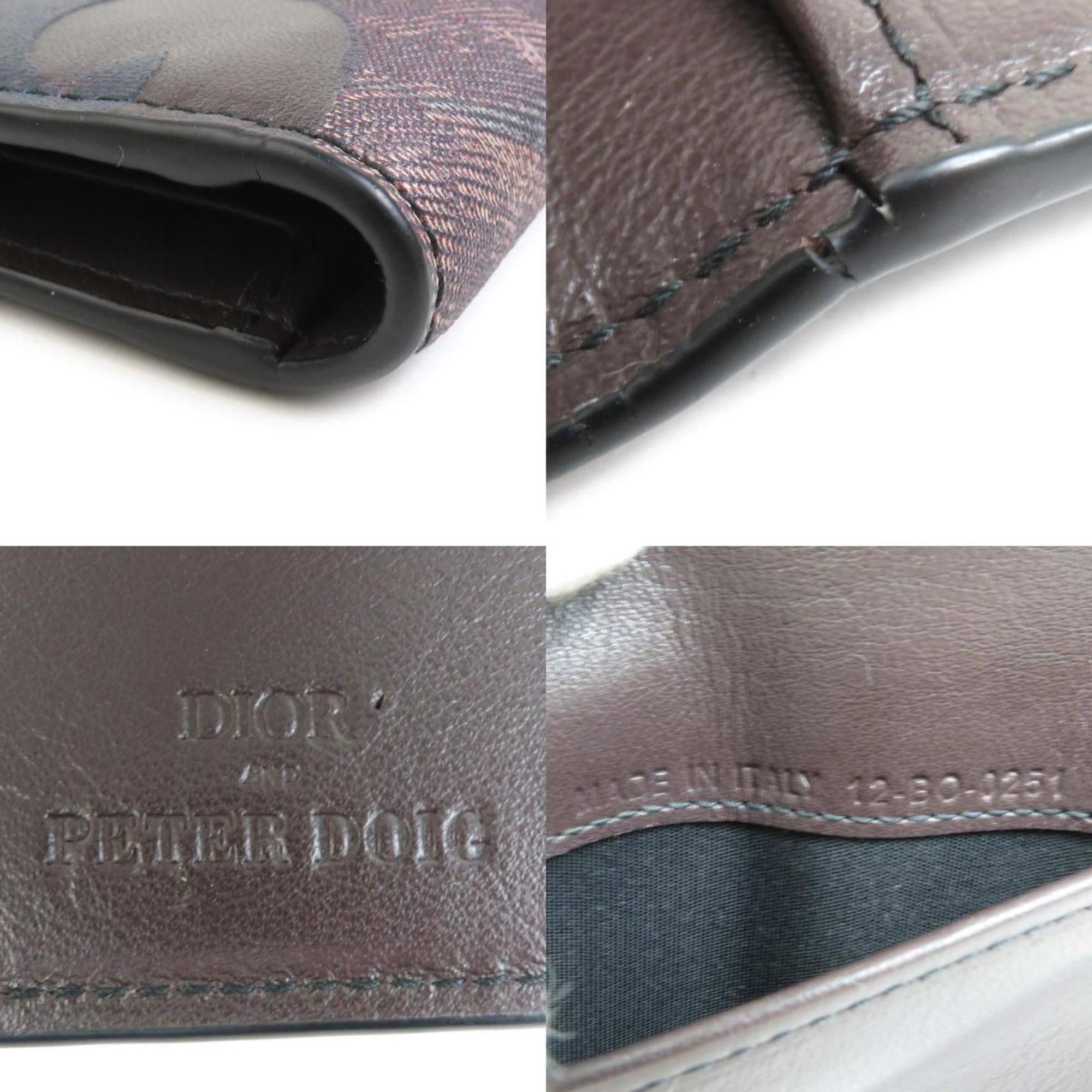 Dior Christian Dior Business Card Holder/Card Case Peter Doig Collaboration Leather Multicolor Men's h30627j Size ONE SIZE - 5 Thumbnail